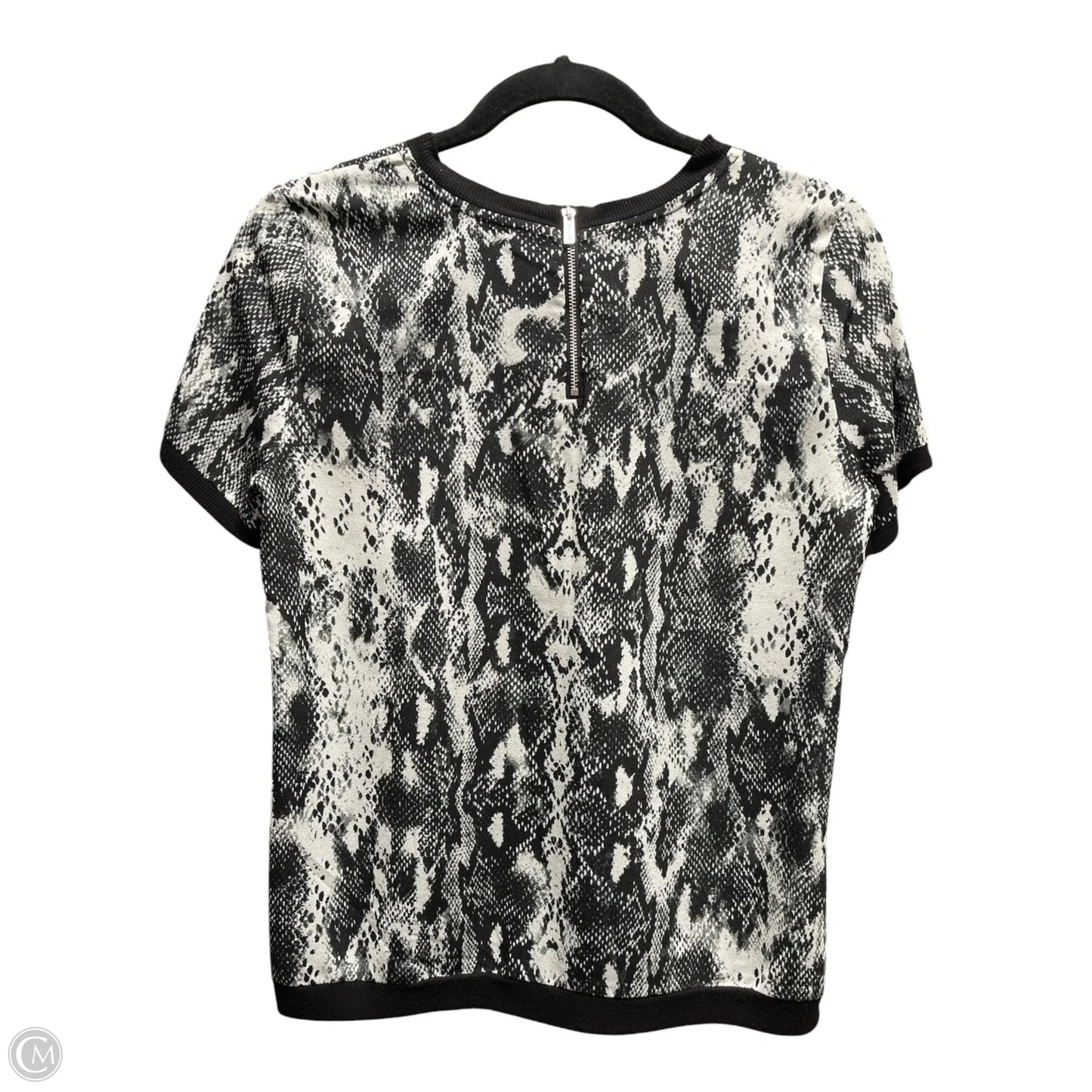 Top Short Sleeve By Calvin Klein In Animal Print, Size: S