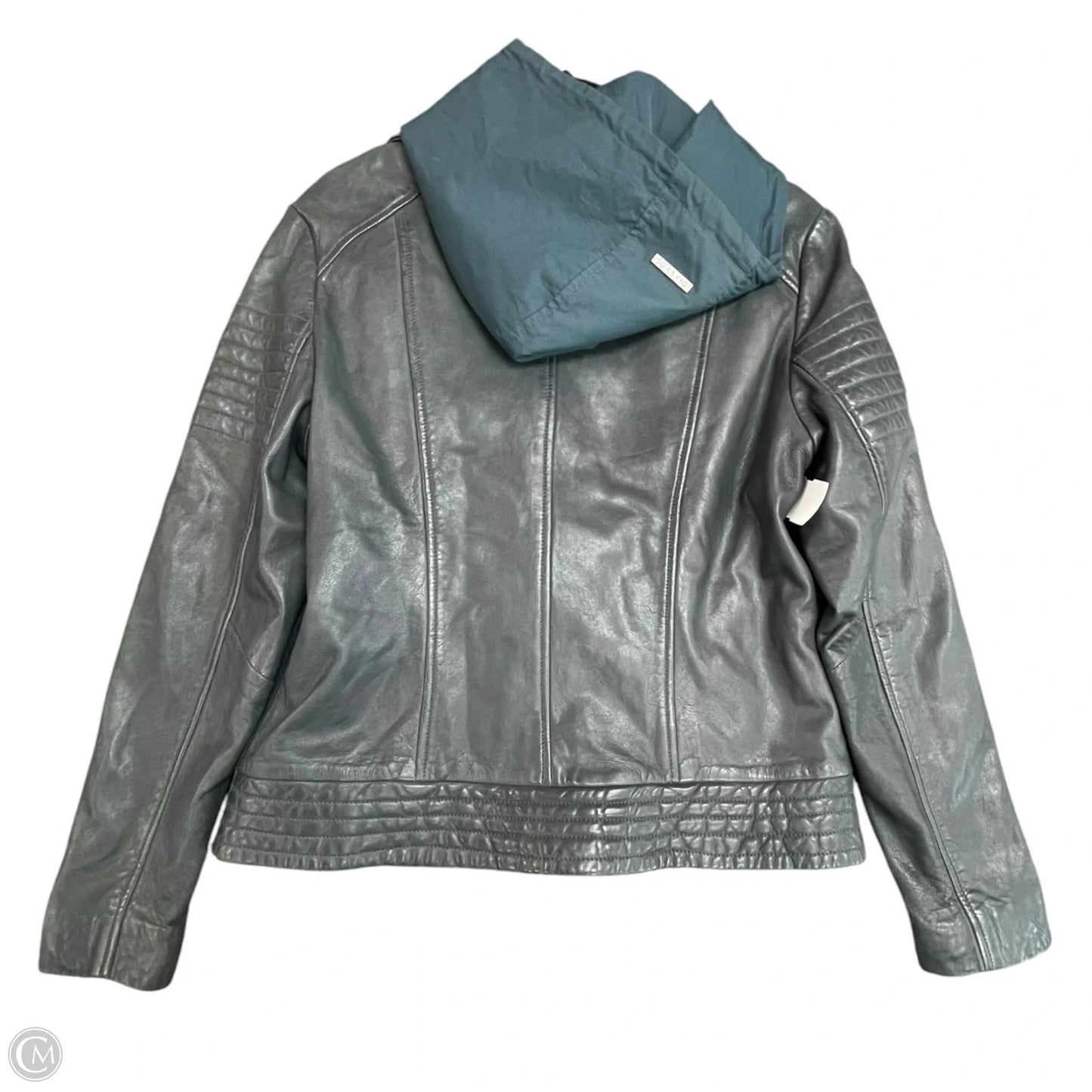 Jacket Leather By Cmb In Grey, Size: Xl