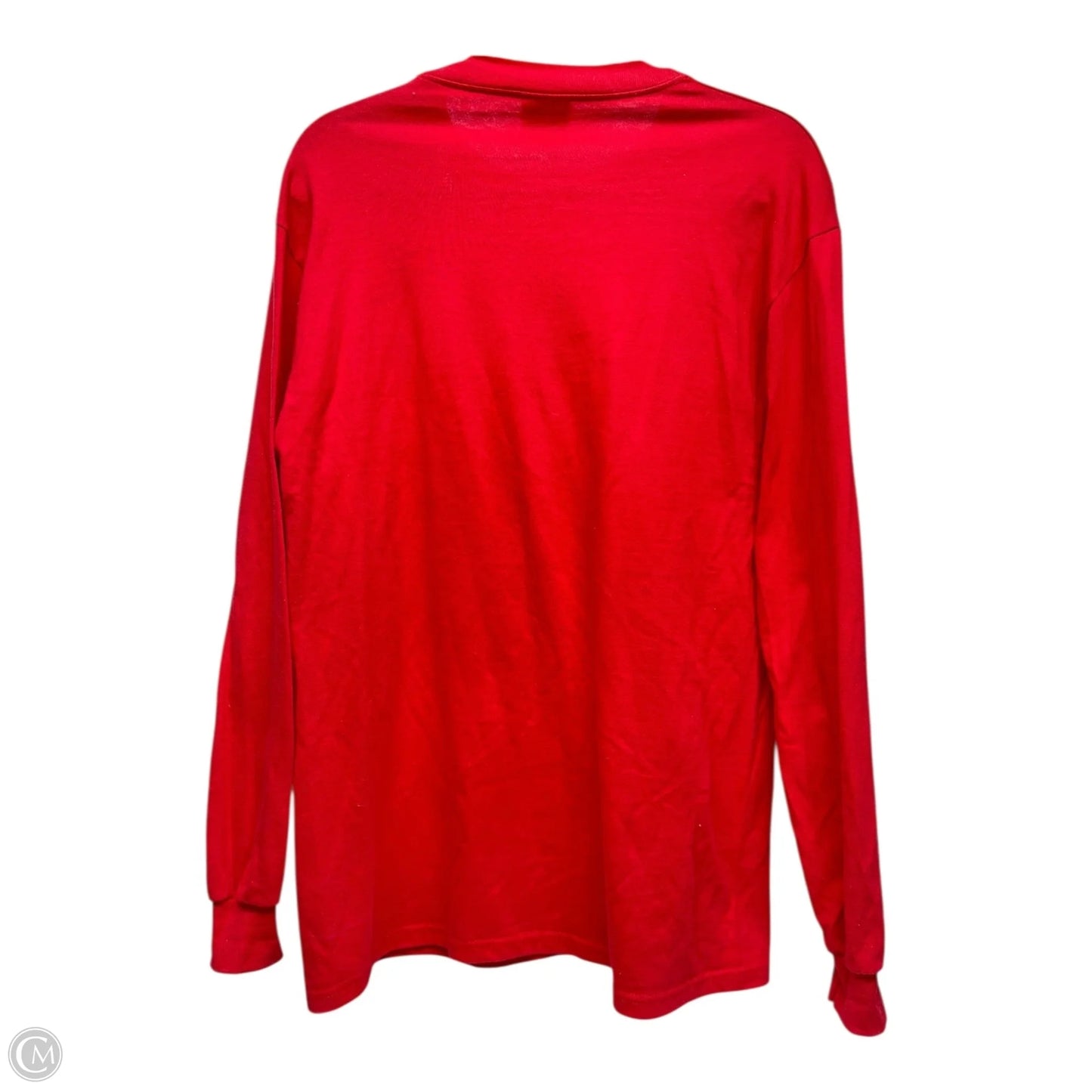 Top Long Sleeve By Hanes In Red, Size: M