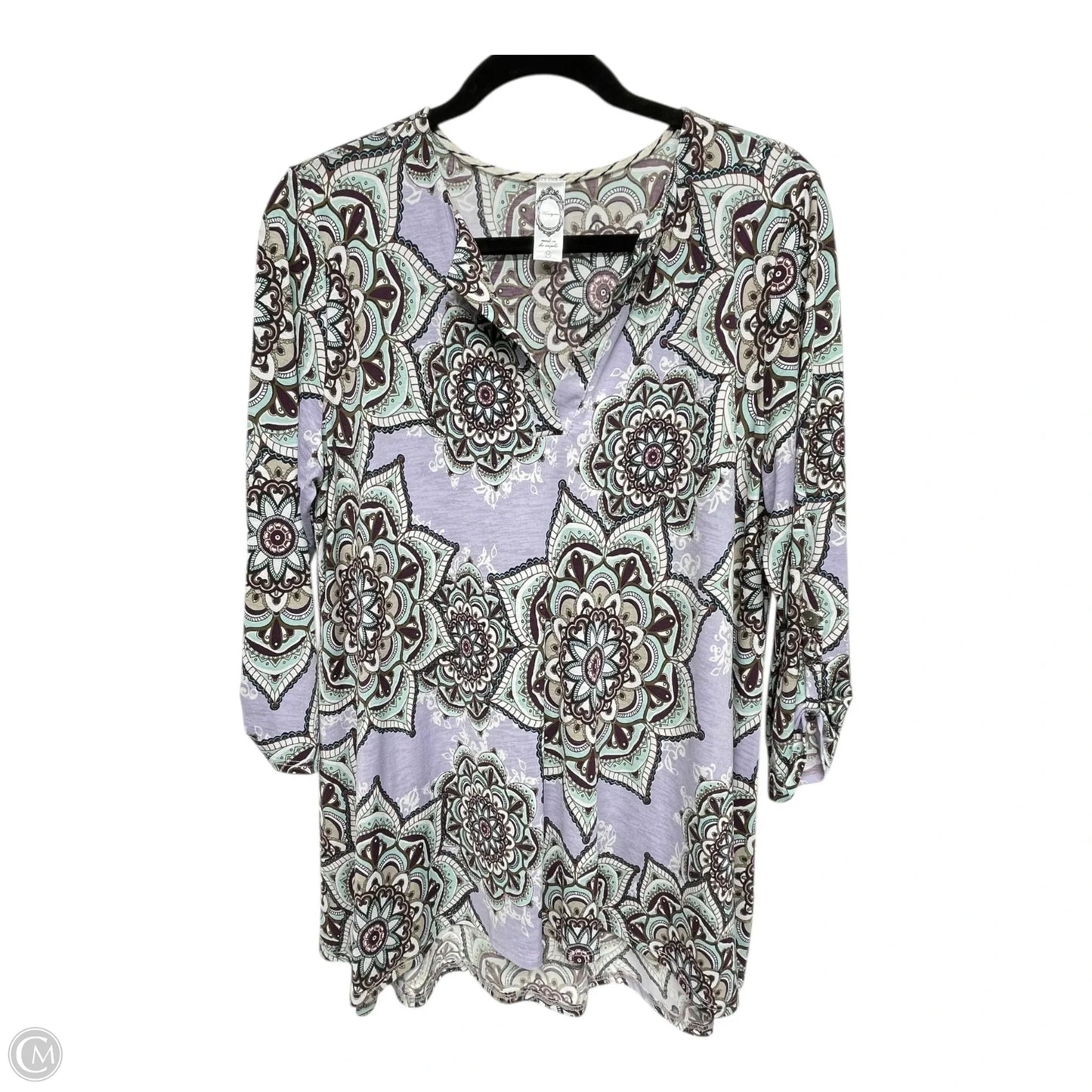 Top 3/4 Sleeve By Honeyme In Purple, Size: M