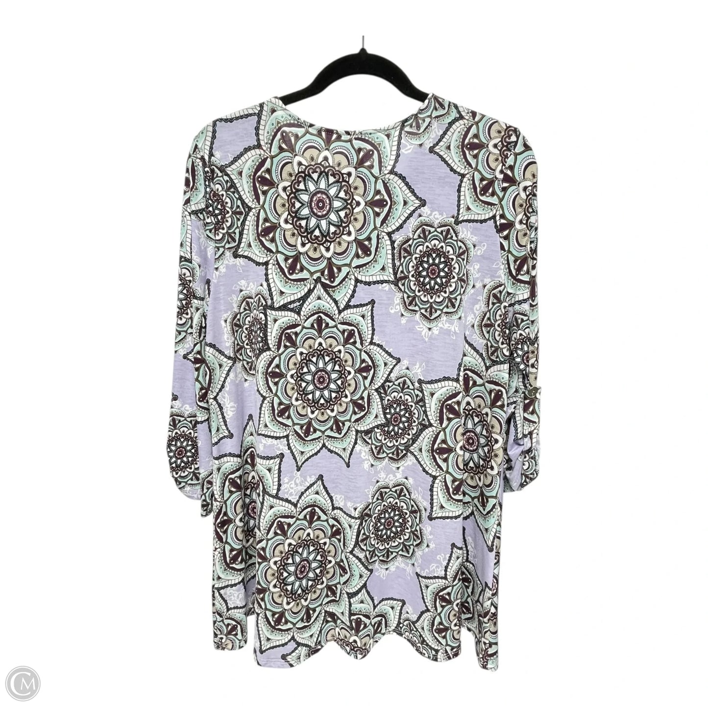 Top 3/4 Sleeve By Honeyme In Purple, Size: M