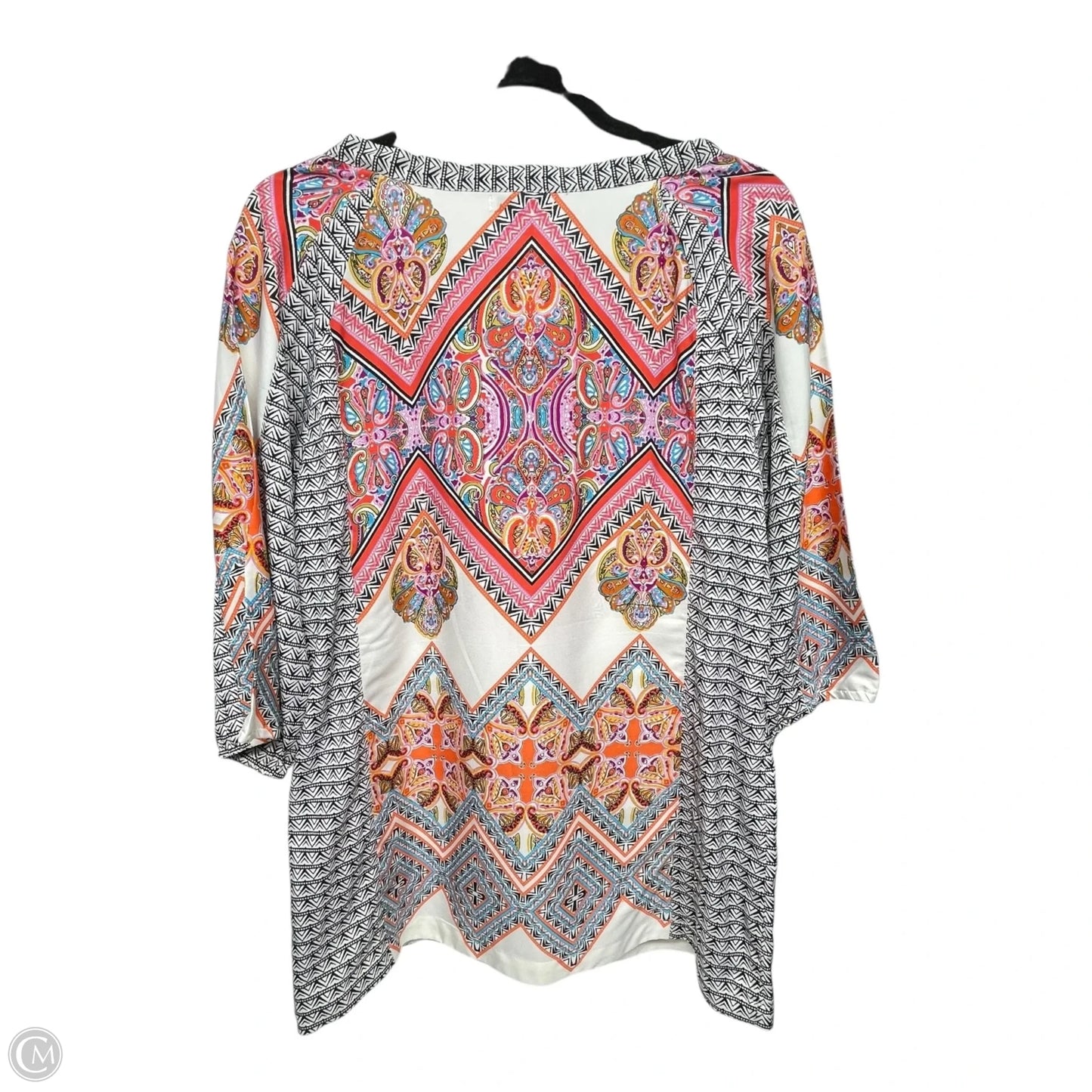 Top 3/4 Sleeve By Hannah In Multi-colored, Size: M