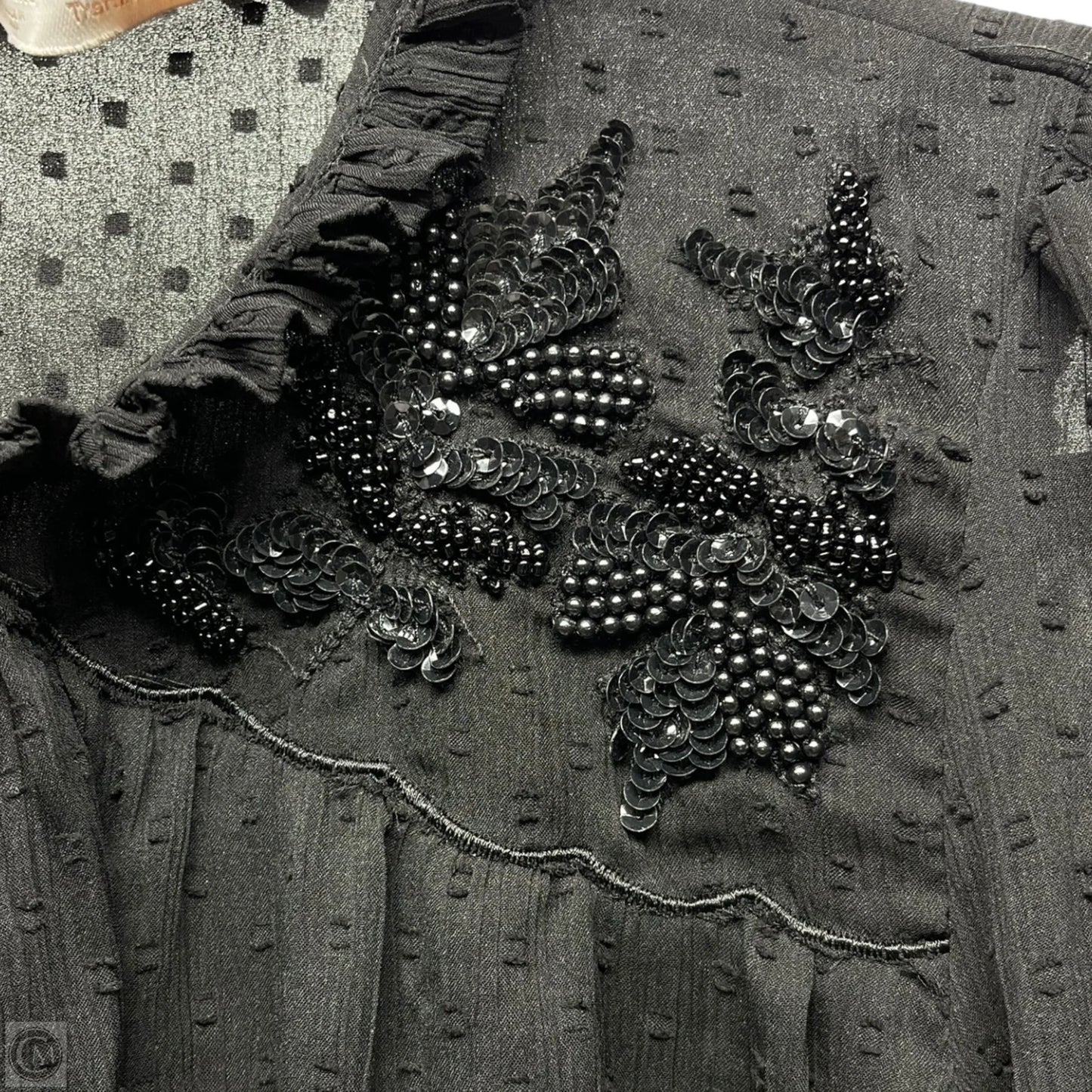 Top Long Sleeve By Zara In Black, Size: S