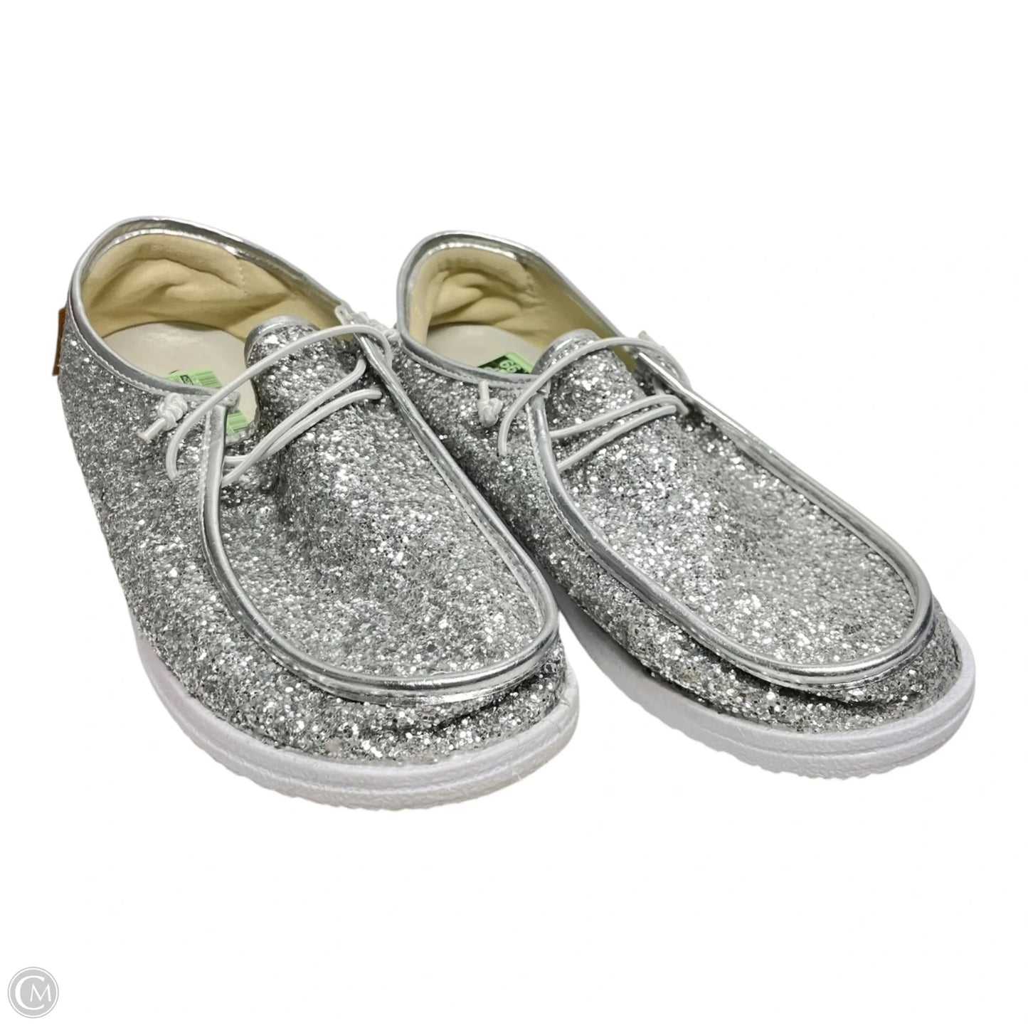 Shoes Flats By Corkys In Silver, Size: 9