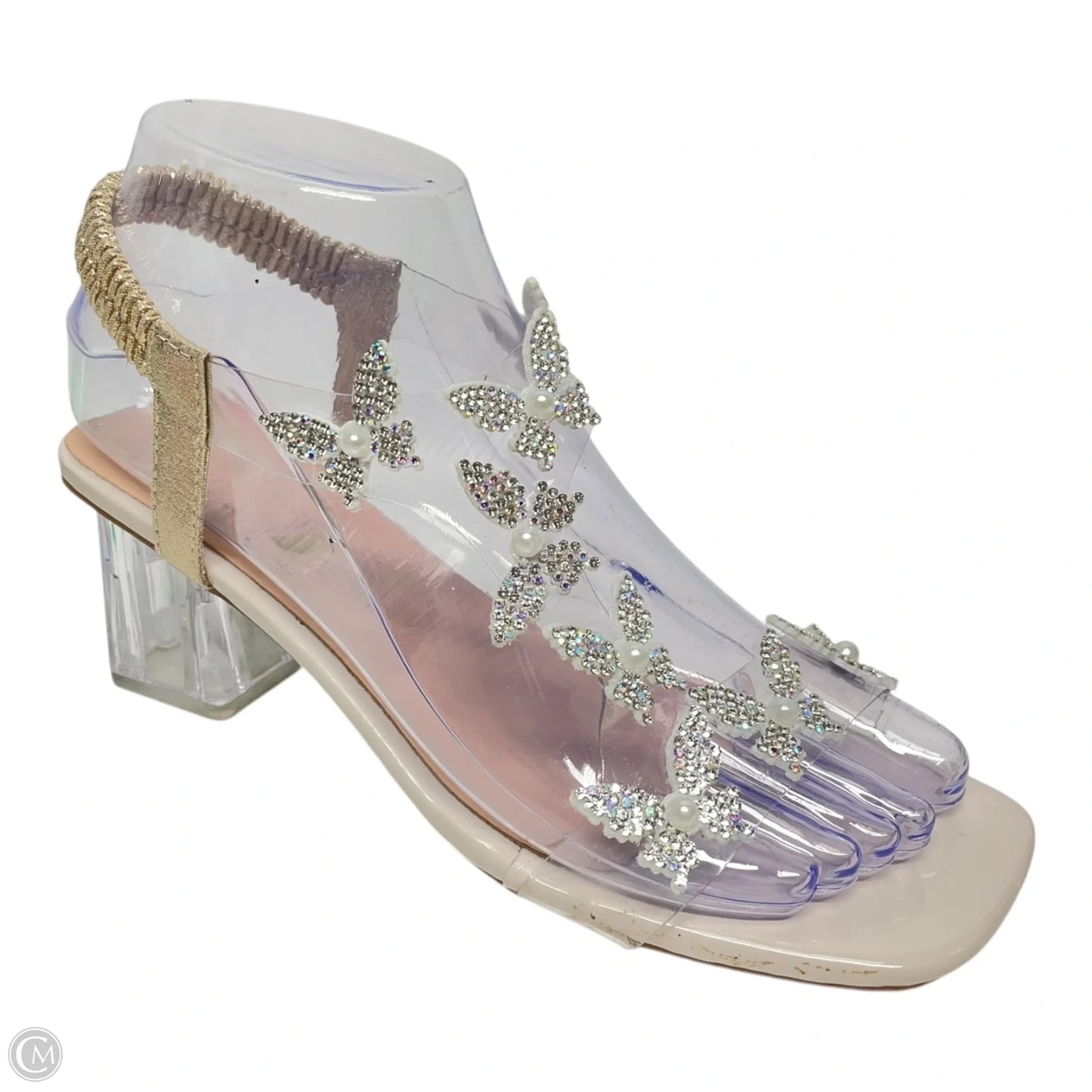Shoes Heels Block By Clothes Mentor In White, Size: 5.5