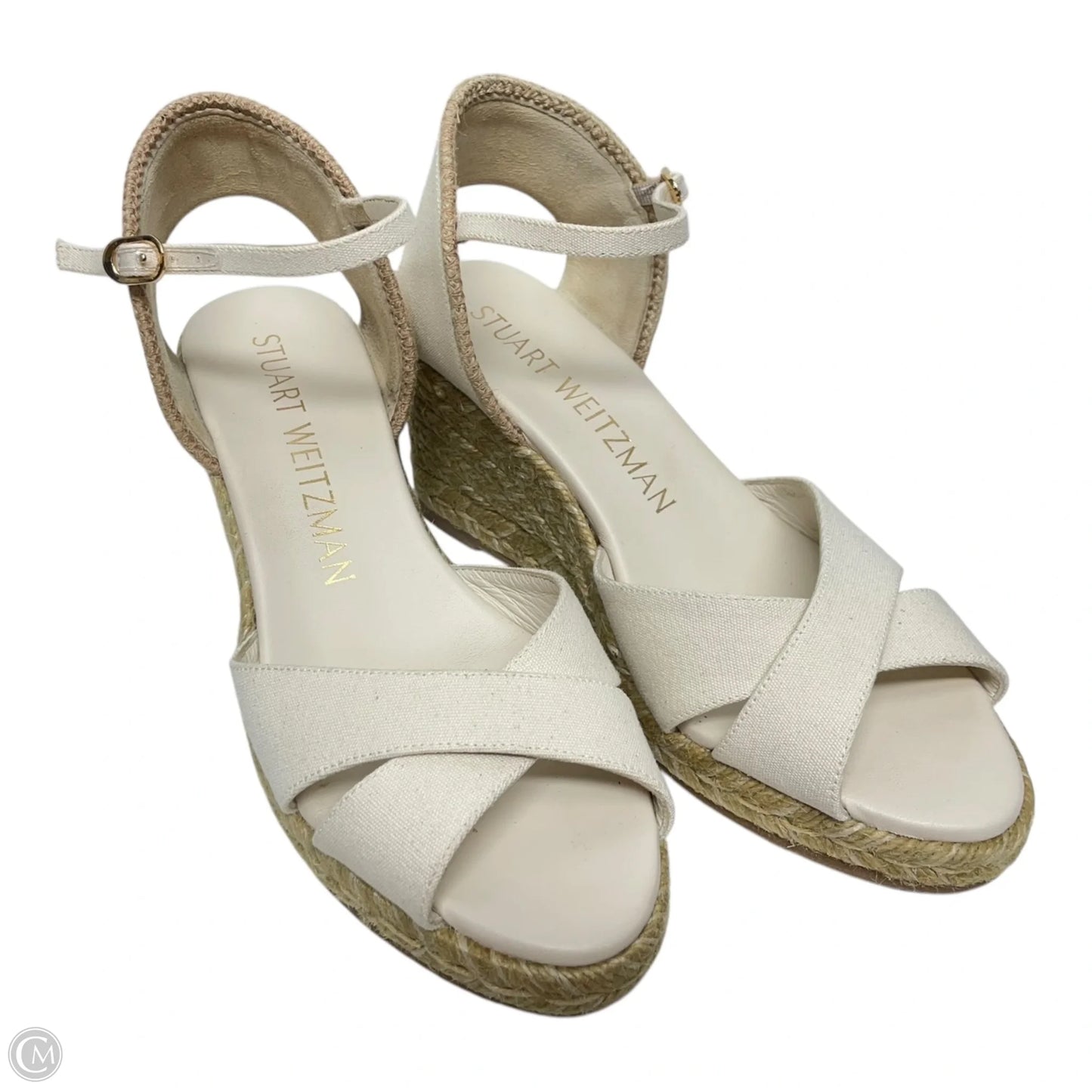 Sandals Designer By Stuart Weitzman In Ivory, Size: 8