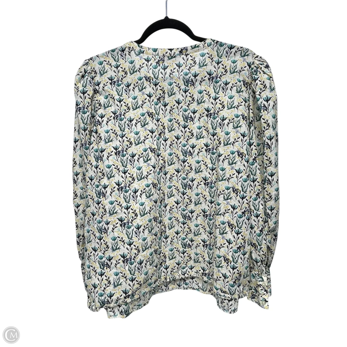 Top Long Sleeve By Loft In Floral Print, Size: L