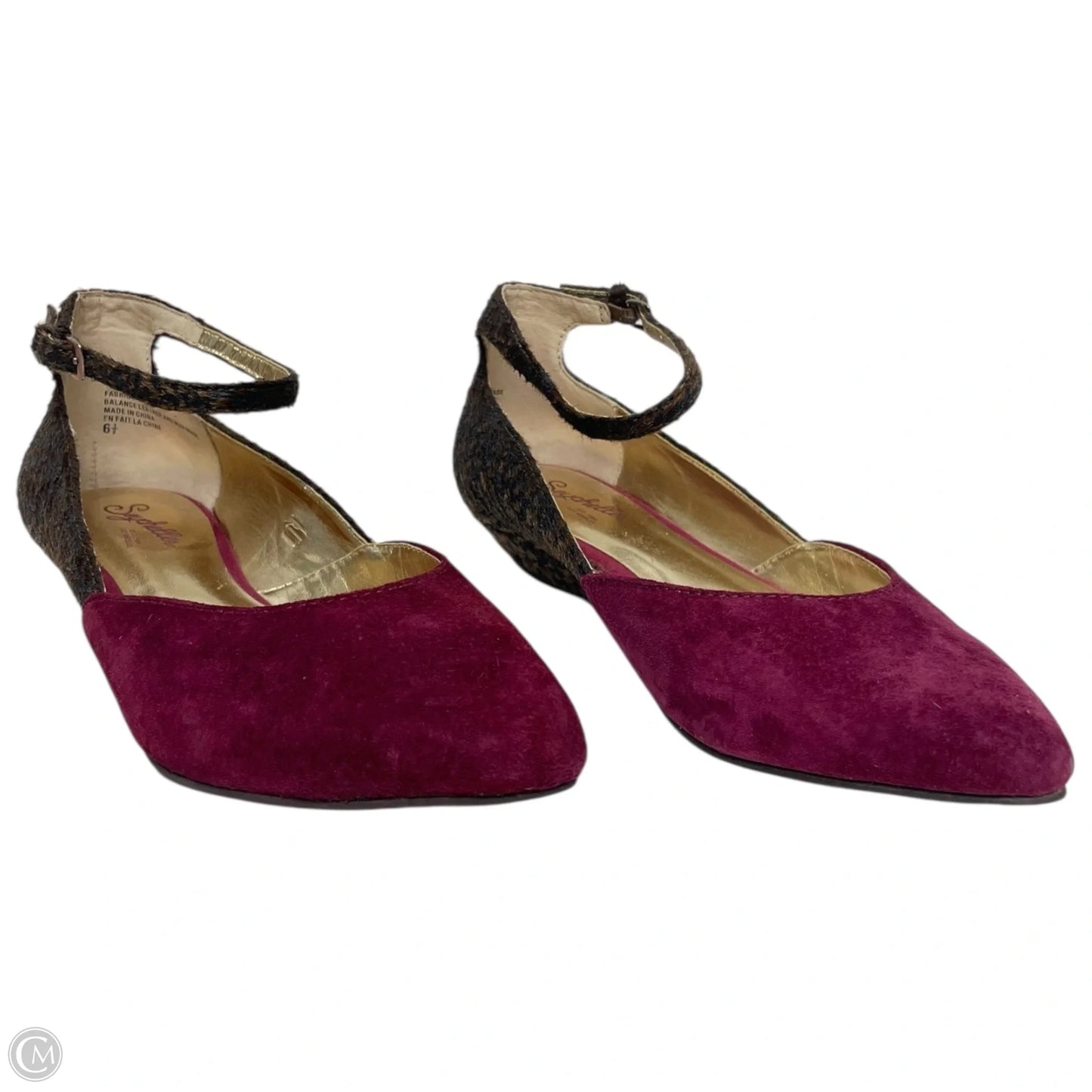 Shoes Heels Wedge By Seychelles In Maroon, Size: 6.5
