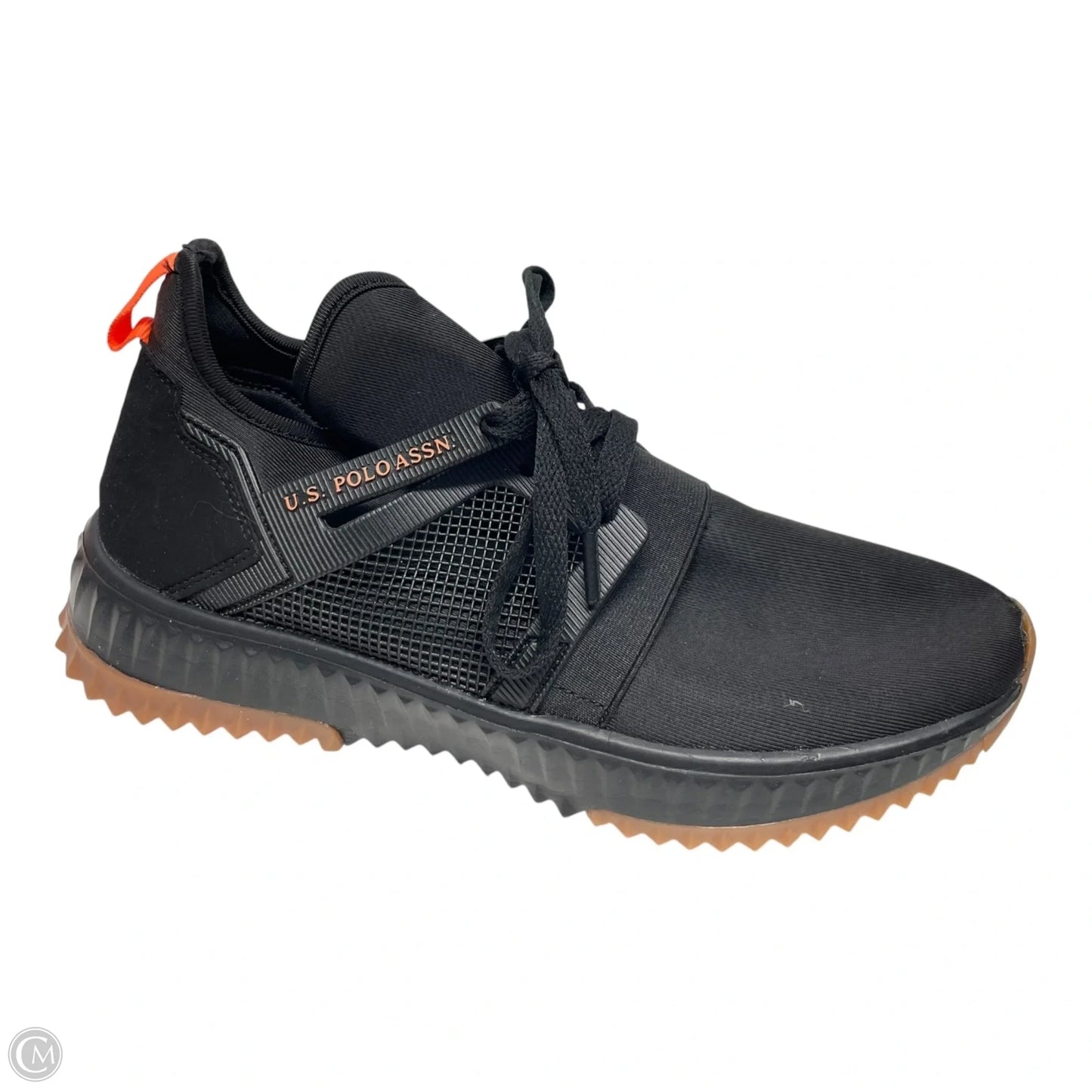 Shoes Sneakers By Us Polo Assoc In Black & Orange, Size: 8