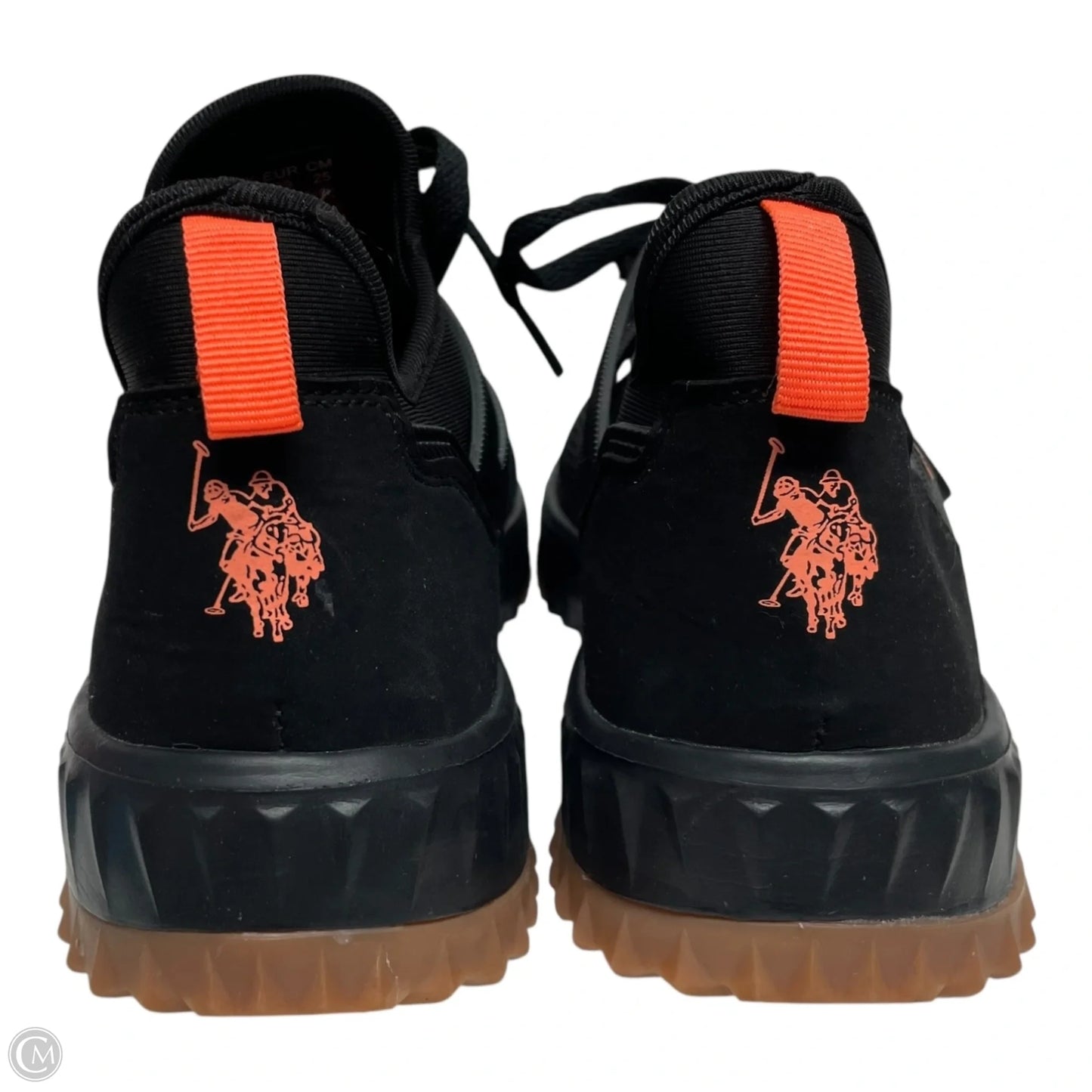 Shoes Sneakers By Us Polo Assoc In Black & Orange, Size: 8
