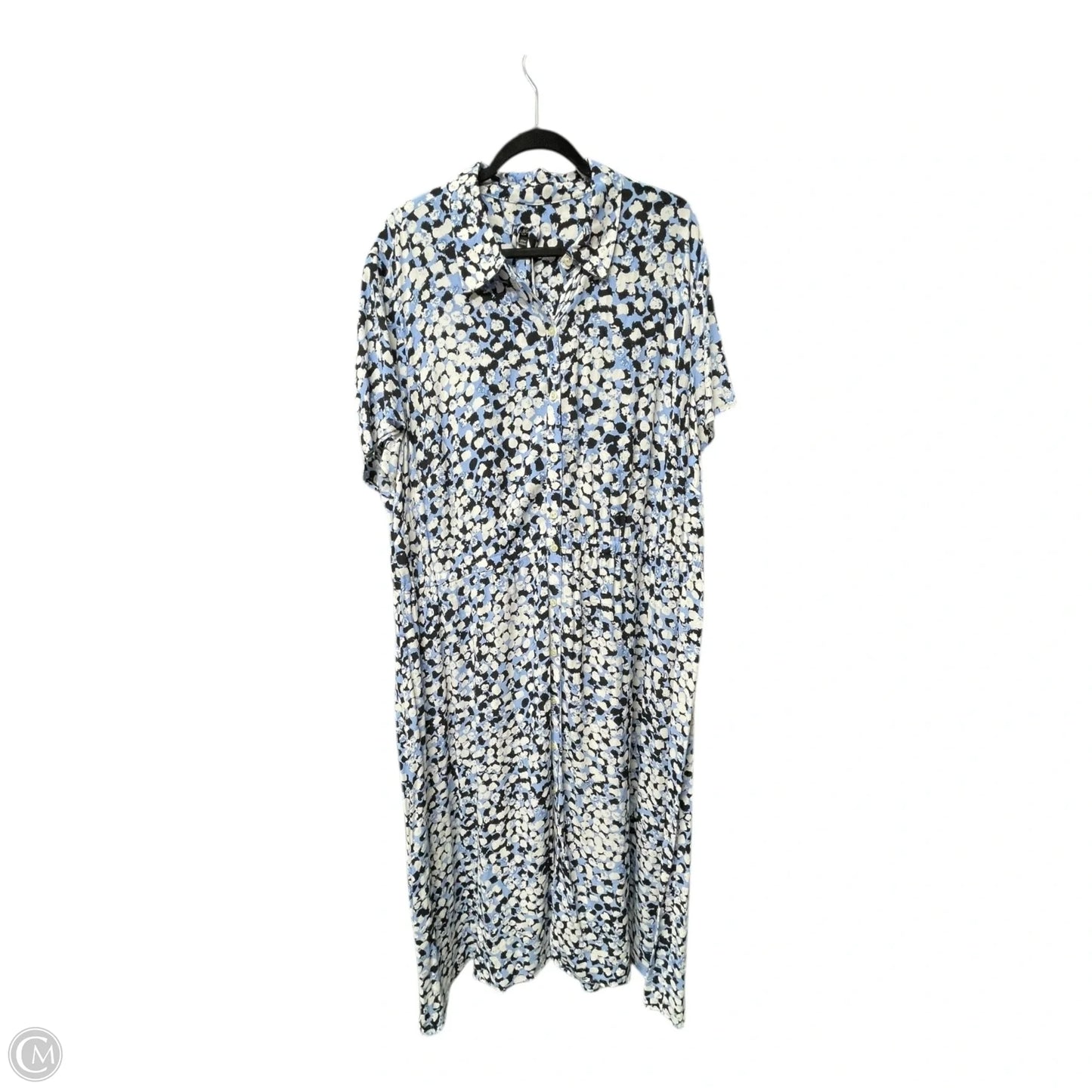 Dress Casual Midi By Talbots In Blue, Size: 2x