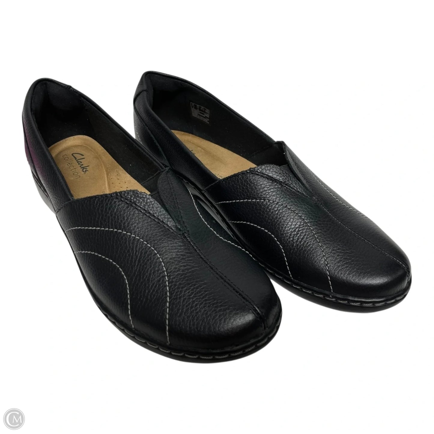 Shoes Flats By Clarks In Black, Size: 10