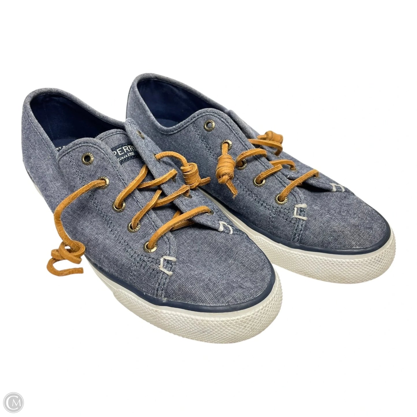 Shoes Flats By Sperry In Blue Denim, Size: 9