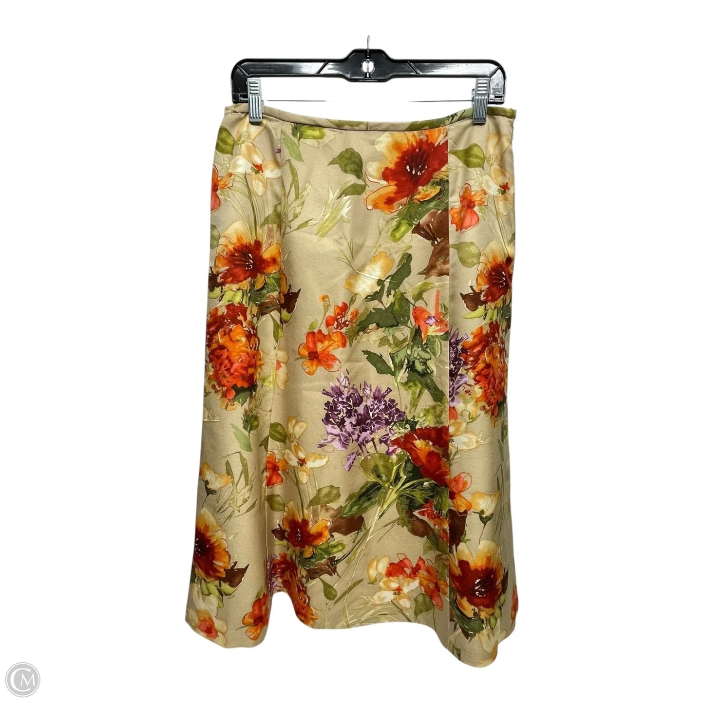 Skirt Midi By Talbots In Floral Print, Size: M