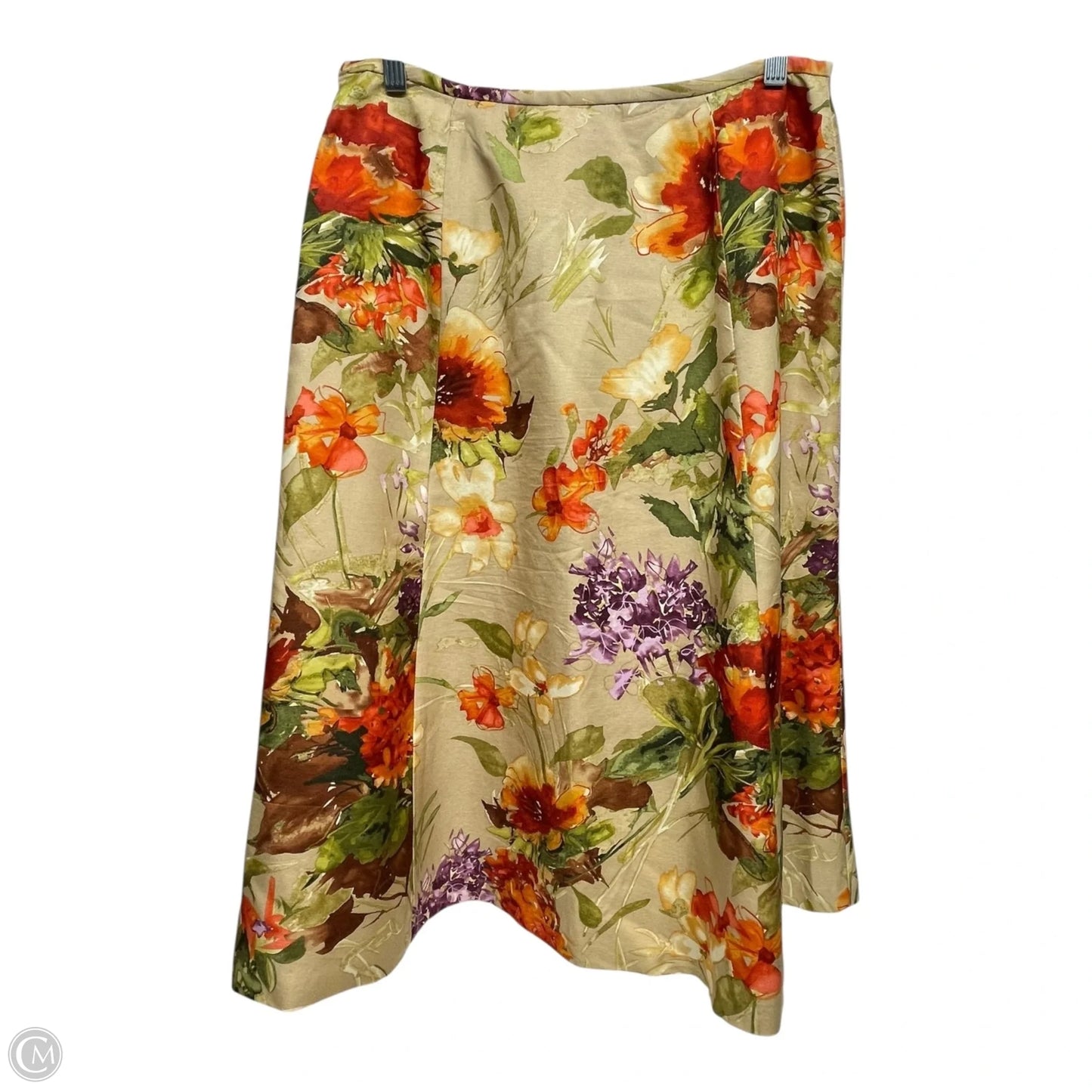 Skirt Midi By Talbots In Floral Print, Size: M