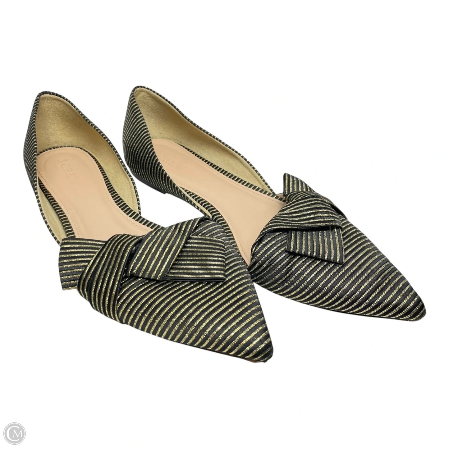 Shoes Flats By J. Crew In Black & Gold, Size: 9