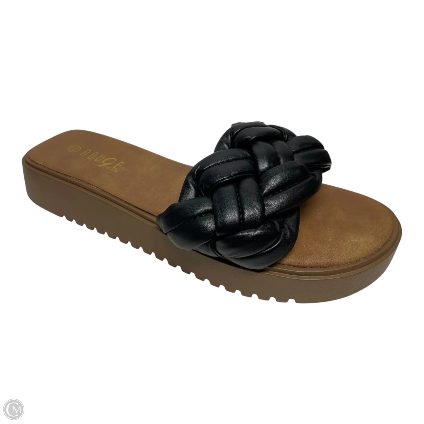 Sandals Heels Wedge By Rouge In Black, Size: 8.5
