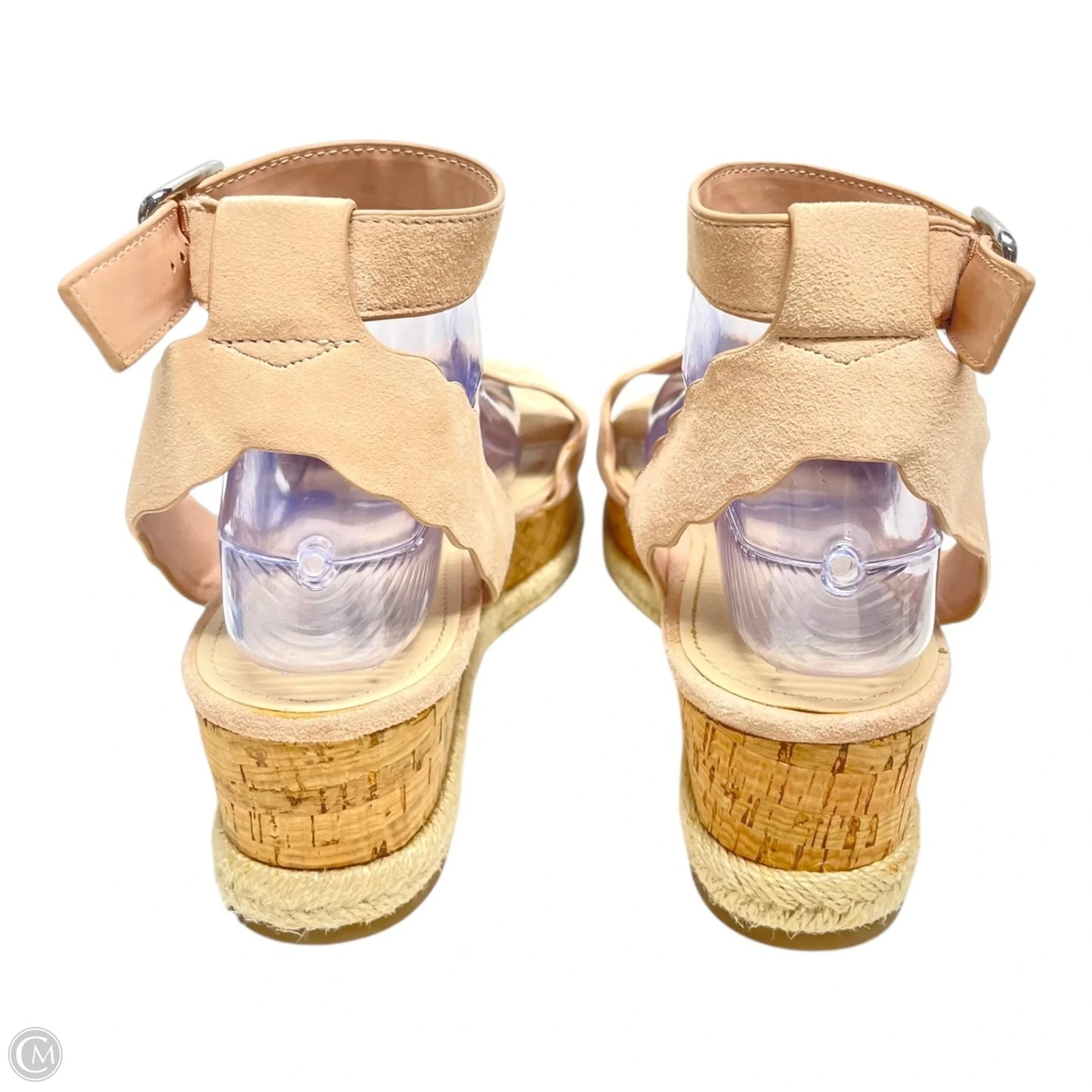 Sandals Heels Block By Marc Fisher In Beige, Size: 9.5