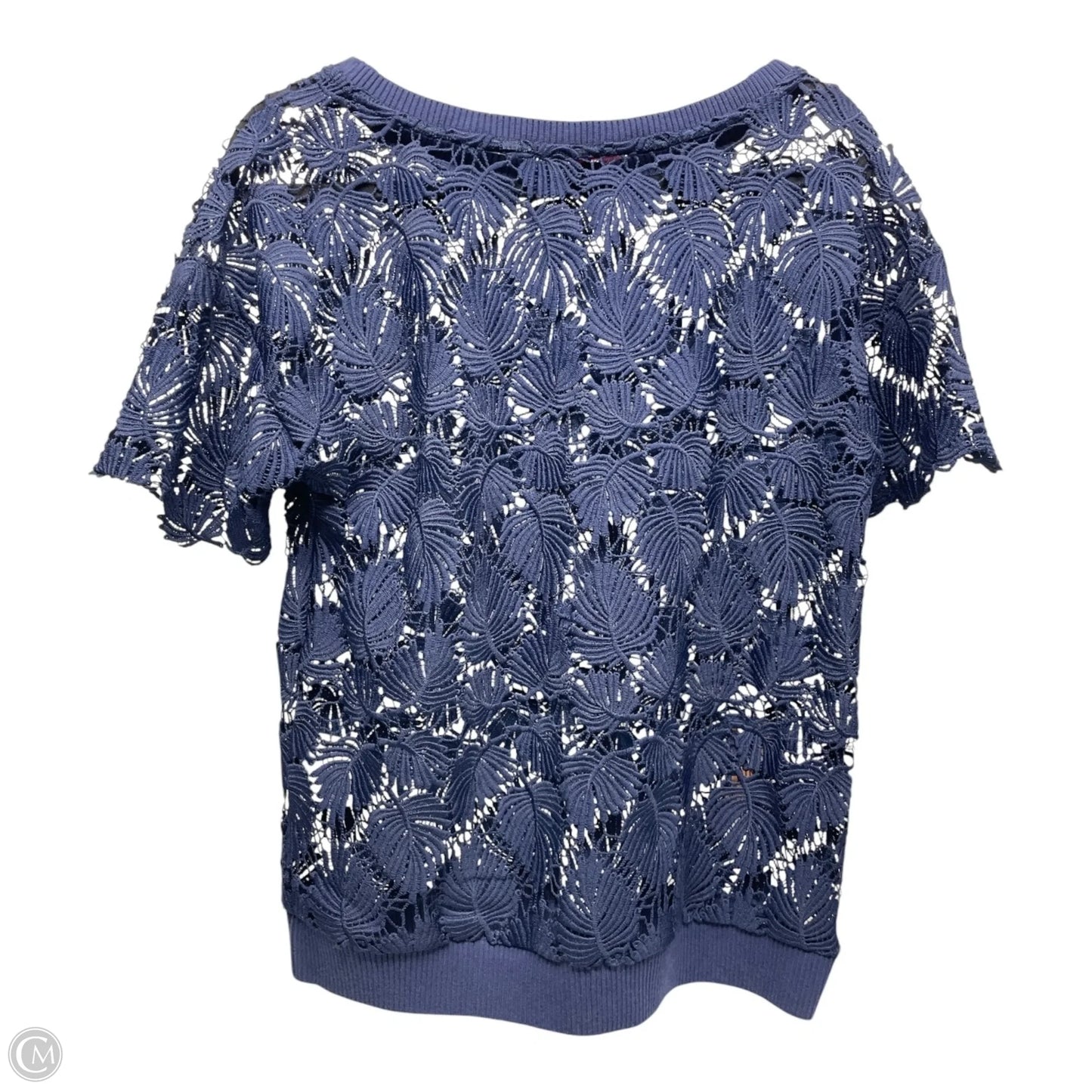 Top Short Sleeve Designer By Lilly Pulitzer In Navy, Size: Xs