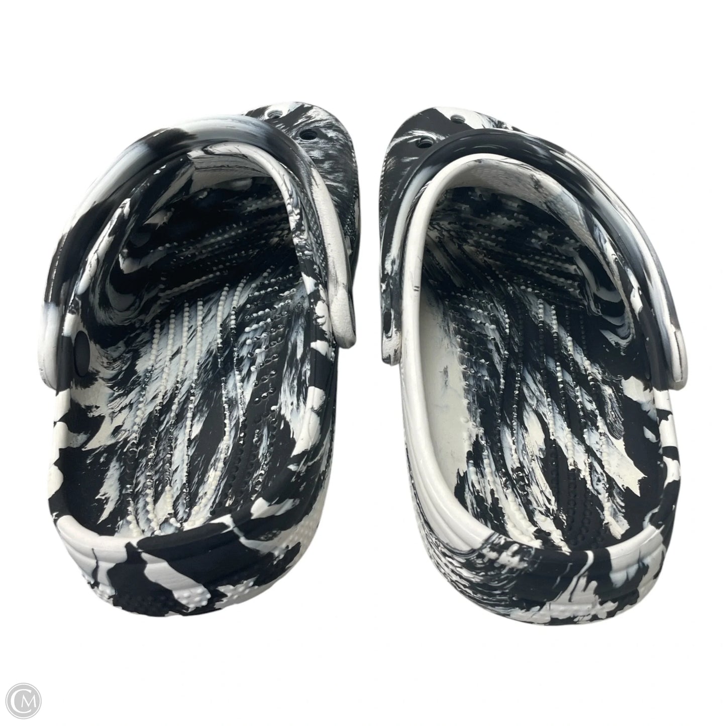 Shoes Athletic By Crocs In Black & White, Size: 8