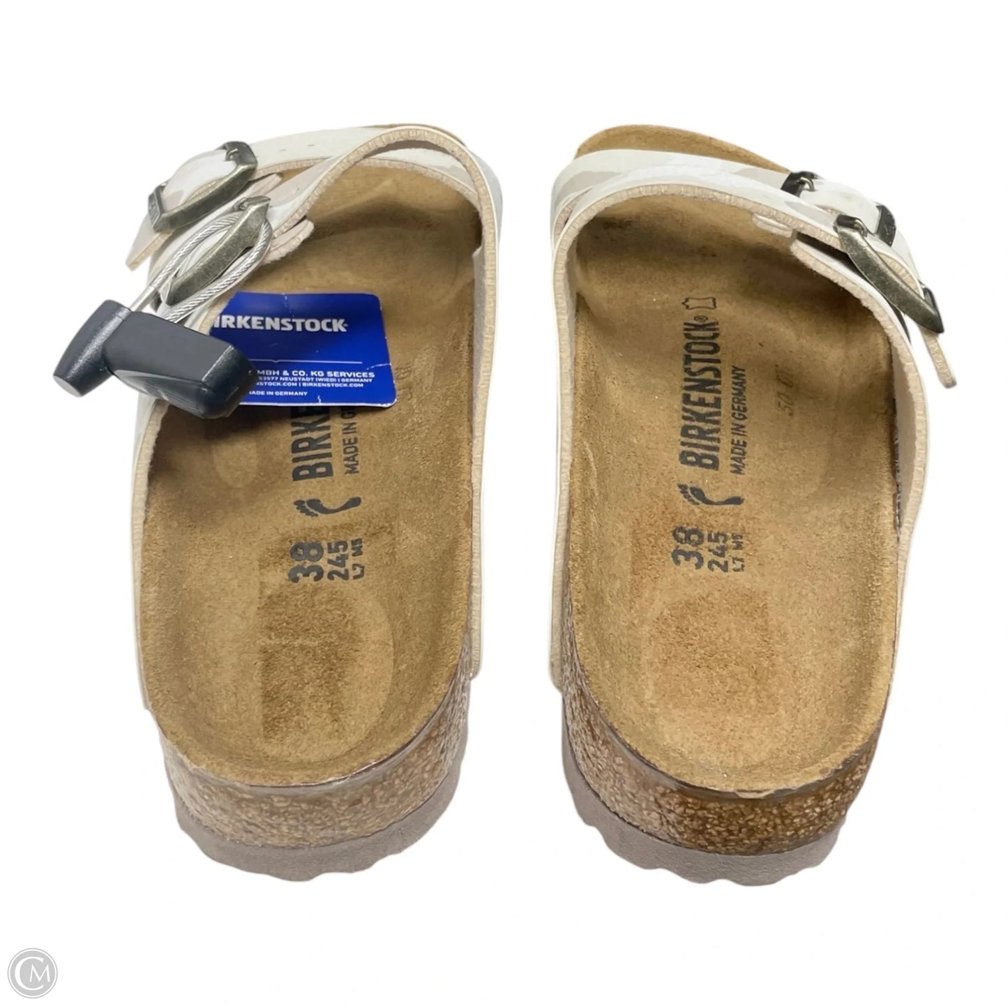 Sandals Flats By Birkenstock In Camouflage Print, Size: 7.5