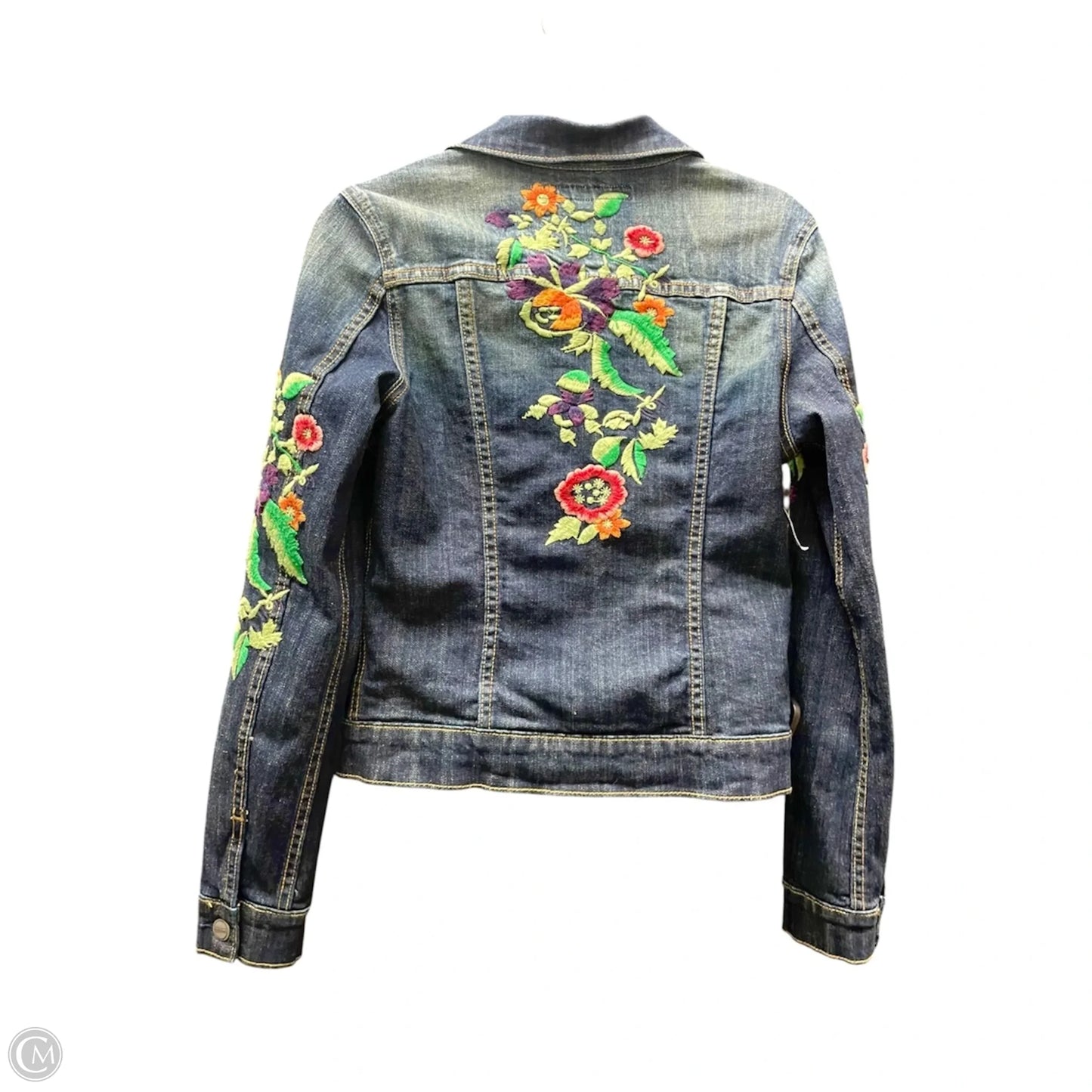 Jacket Denim By Driftwood In Floral Print, Size: M