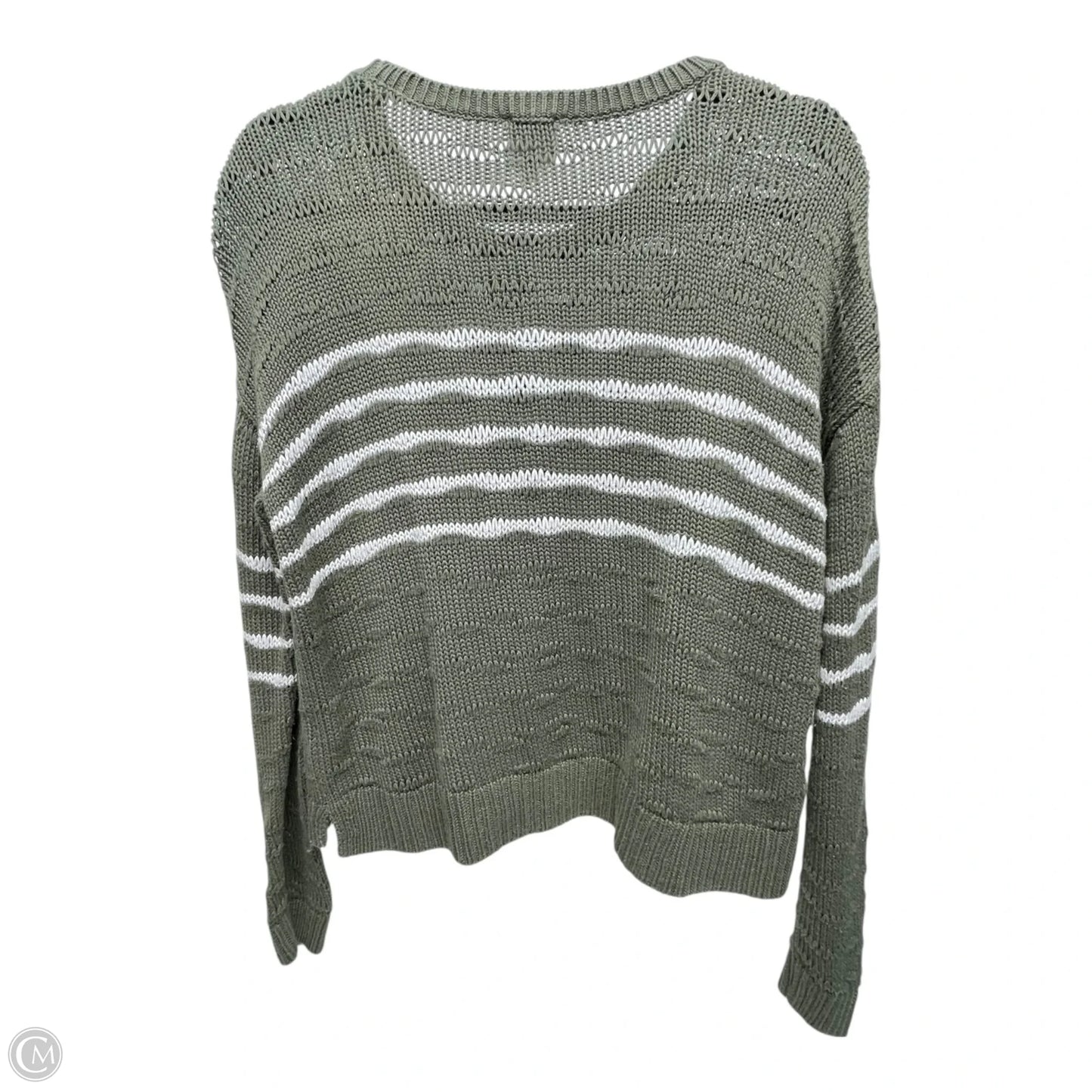 Sweater By Cabi In Green & White, Size: S