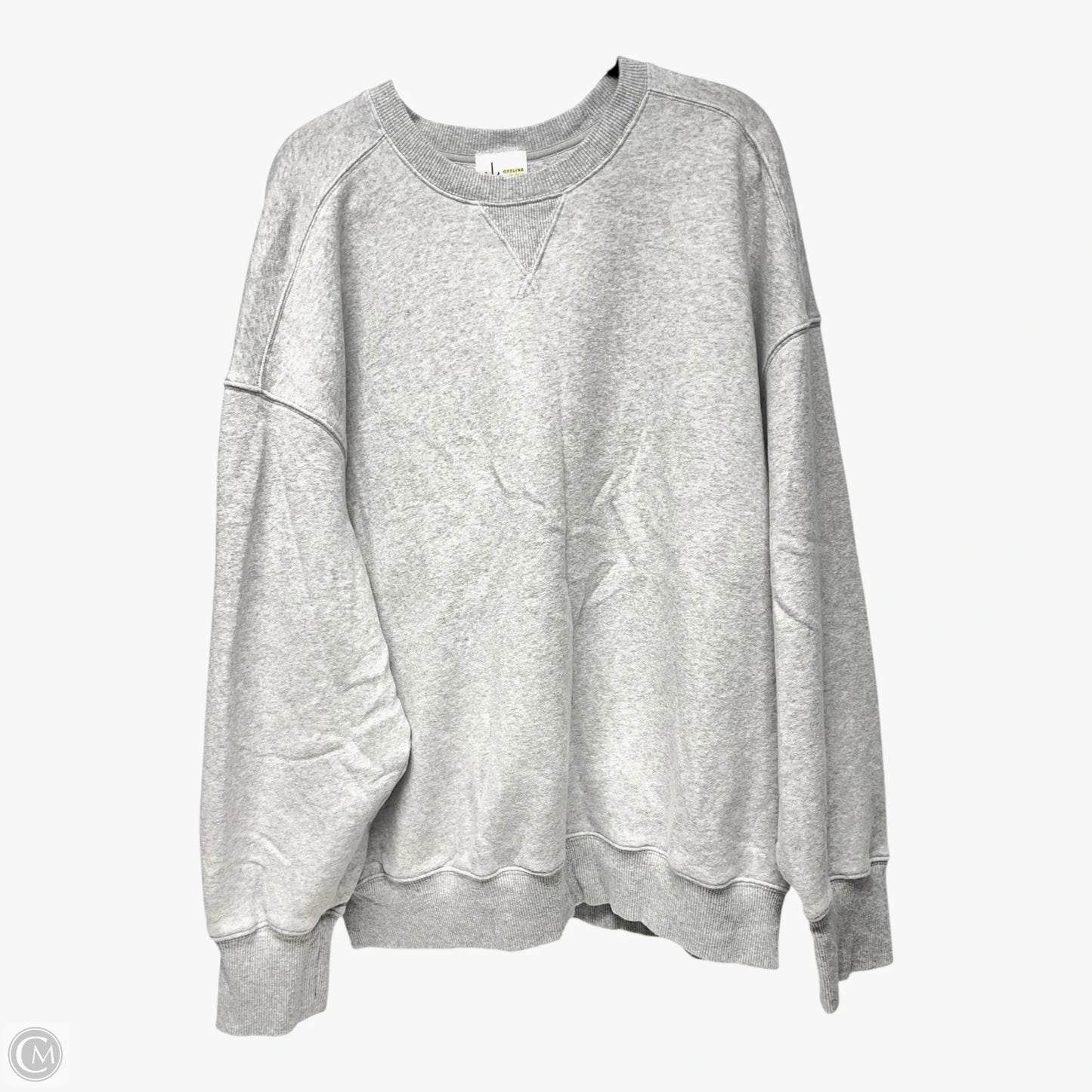 Sweatshirt Crewneck By Aerie In Grey, Size: L