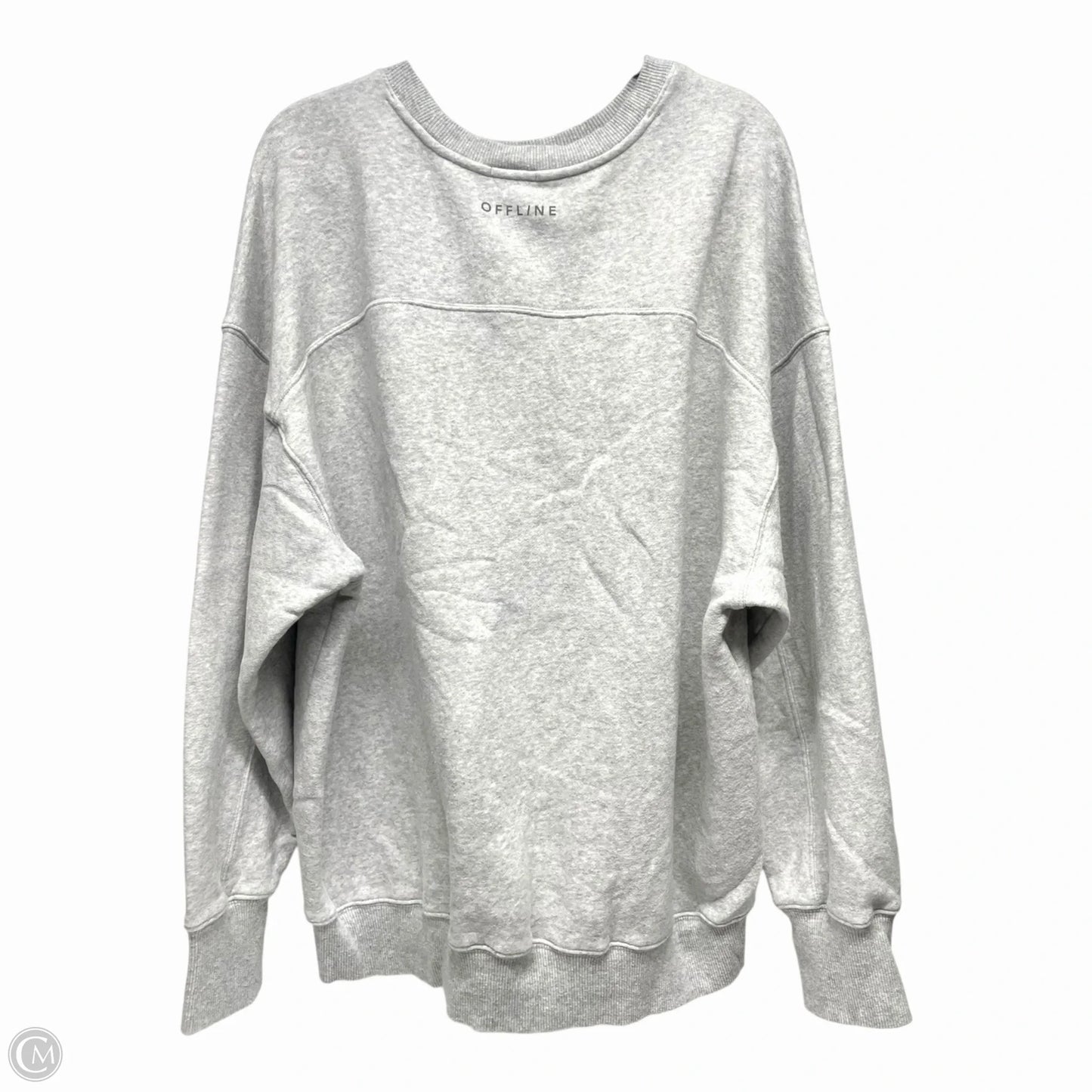 Sweatshirt Crewneck By Aerie In Grey, Size: L