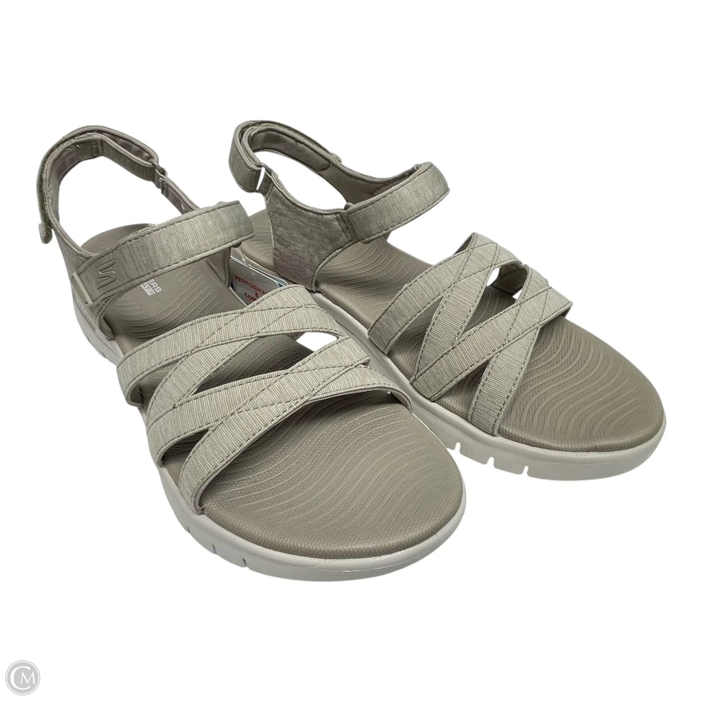 Sandals Flats By Skechers In Beige, Size: 10