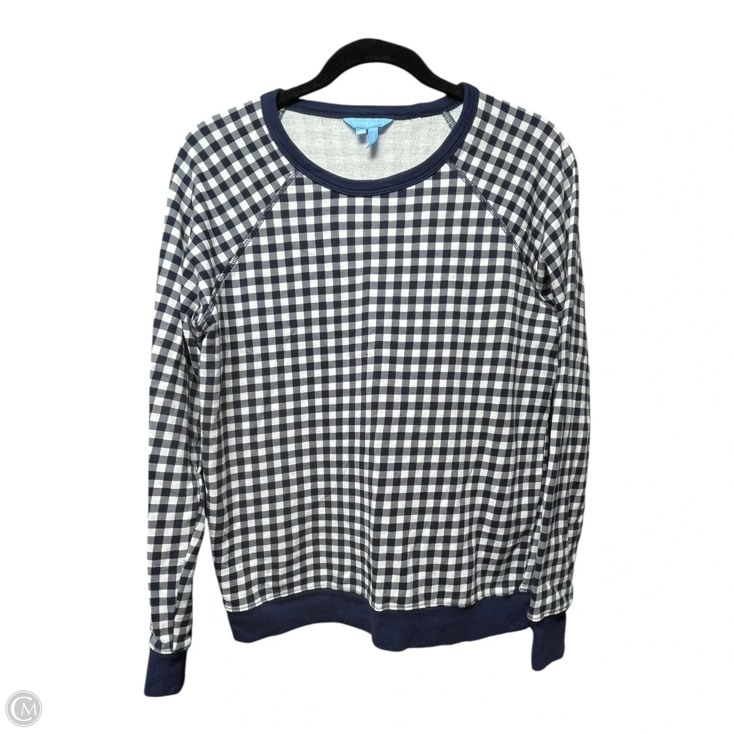 Sweatshirt Crewneck By Draper James In Checkered Pattern, Size: M