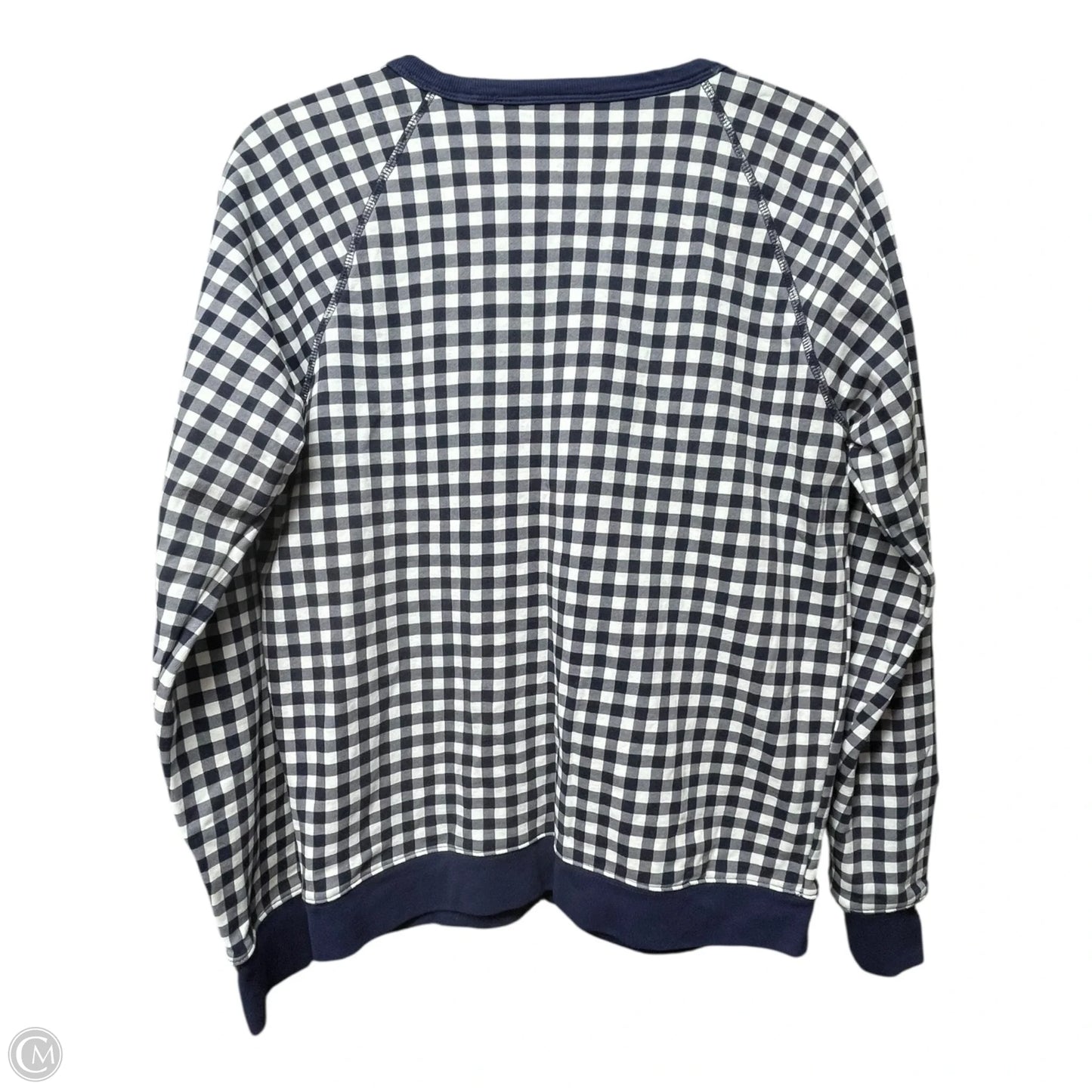 Sweatshirt Crewneck By Draper James In Checkered Pattern, Size: M