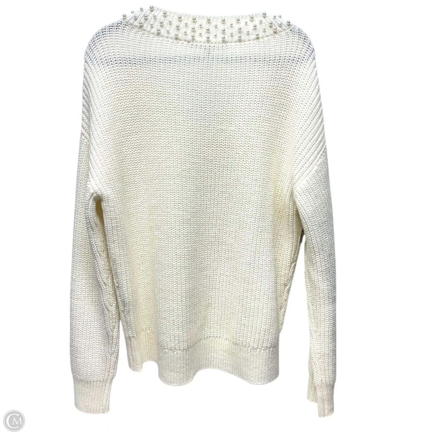 Sweater By White House Black Market In Cream & White, Size: L