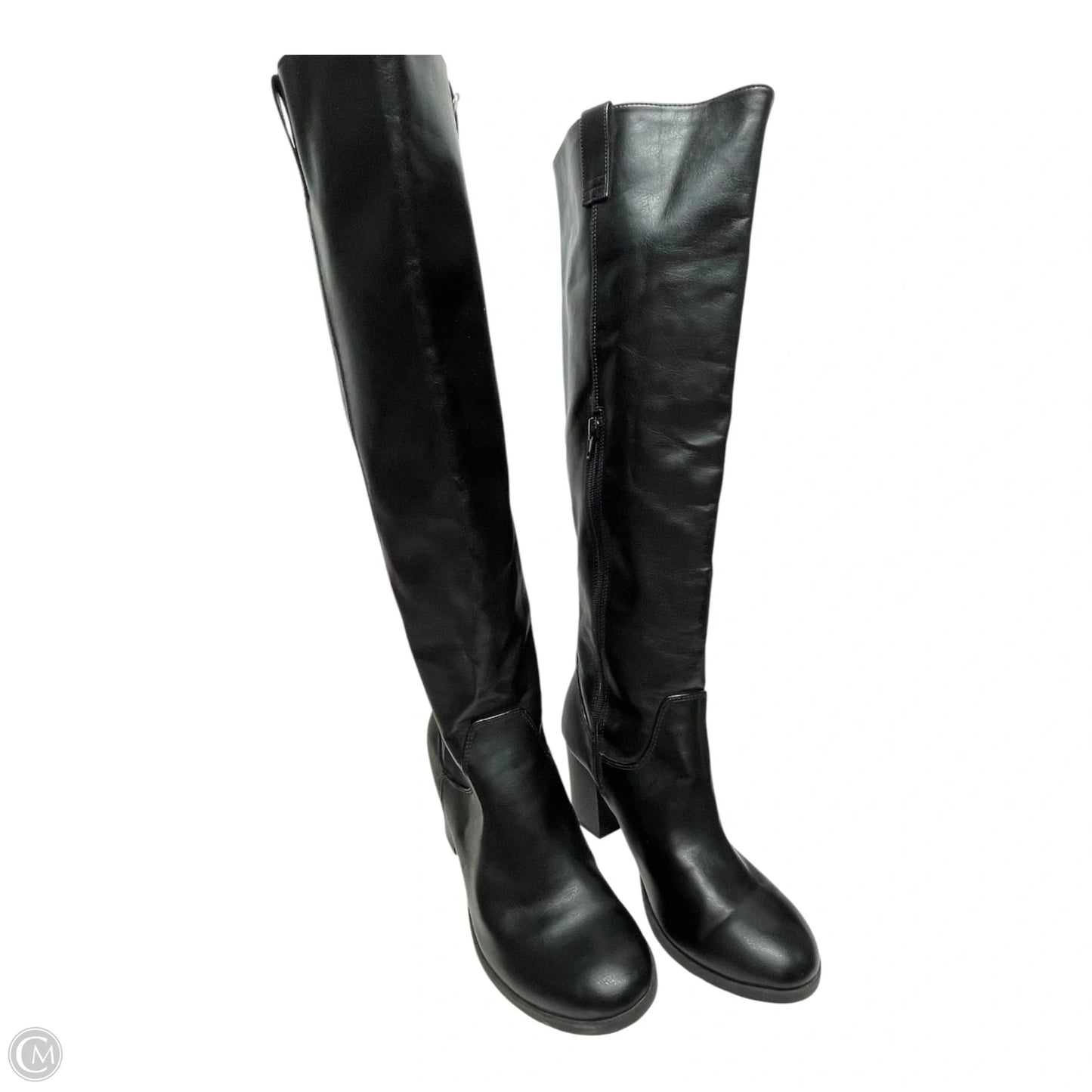 Boots Knee Heels By Dexflex In Black, Size: 9.5