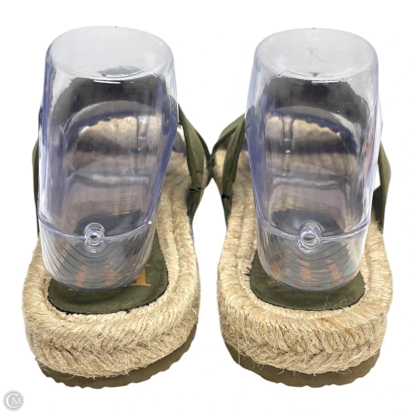 Sandals Flats By Haute Hippie In Green & Tan, Size: 8