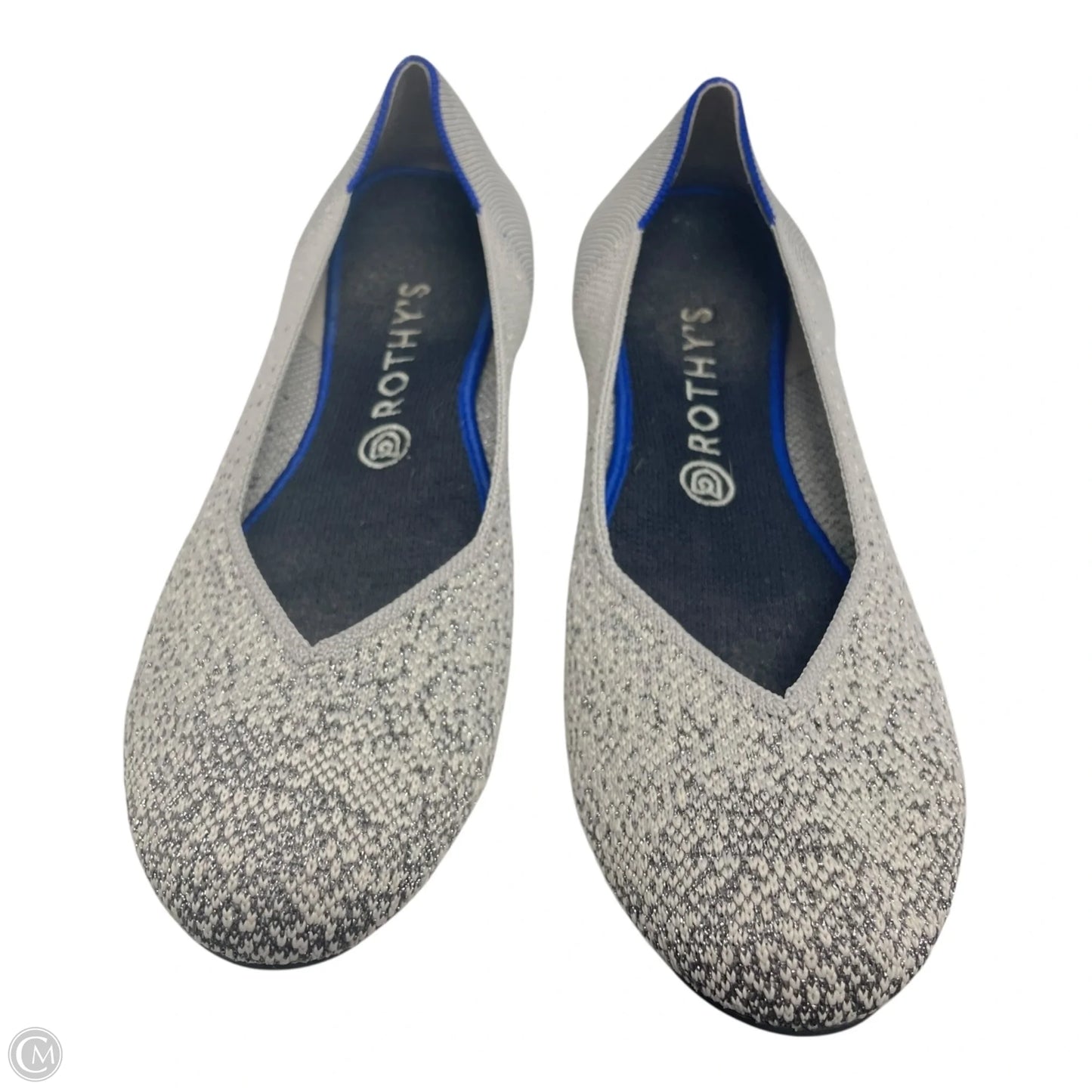 Shoes Flats By Rothys In Grey & Silver, Size: 9