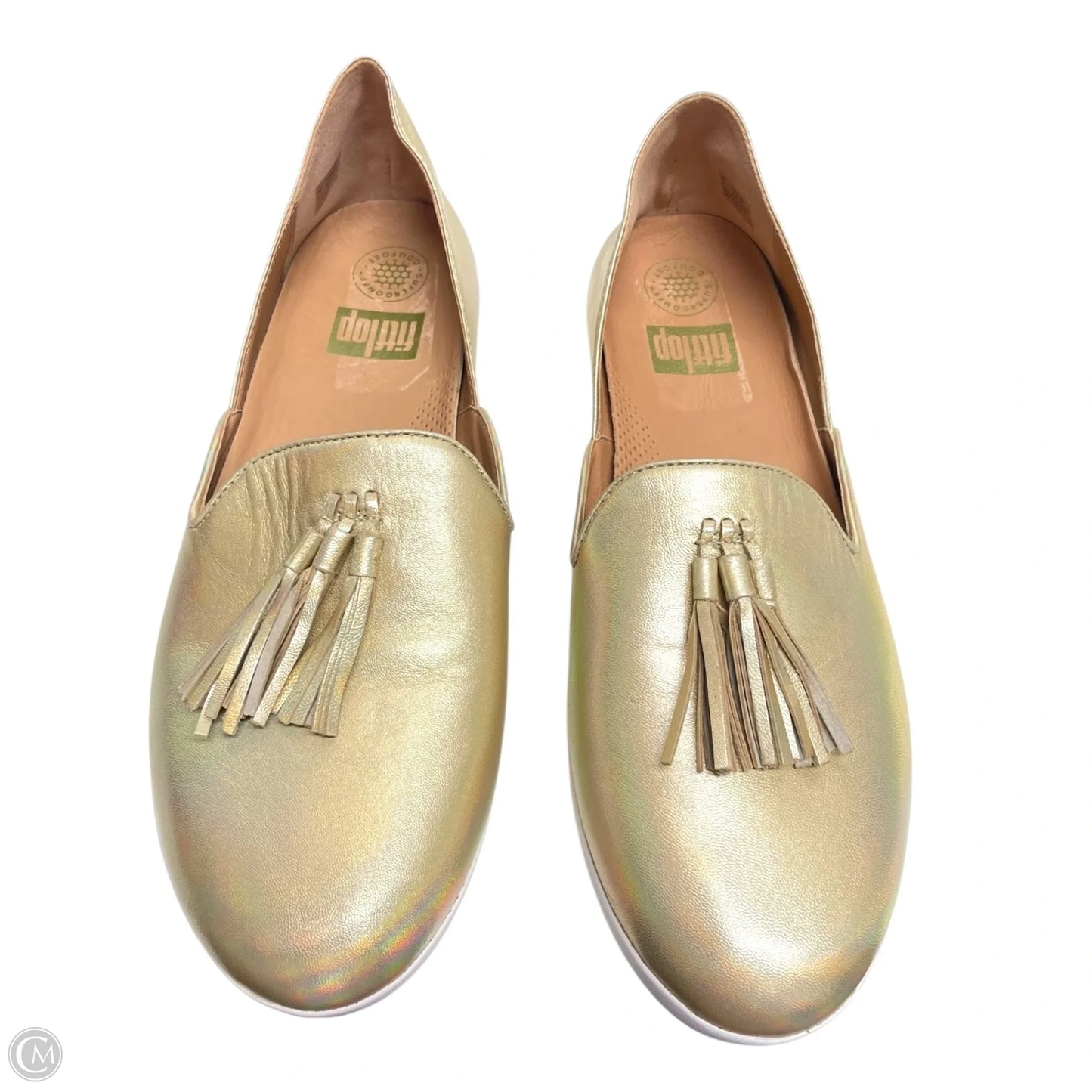 Shoes Flats By Fitflop In Gold, Size: 9