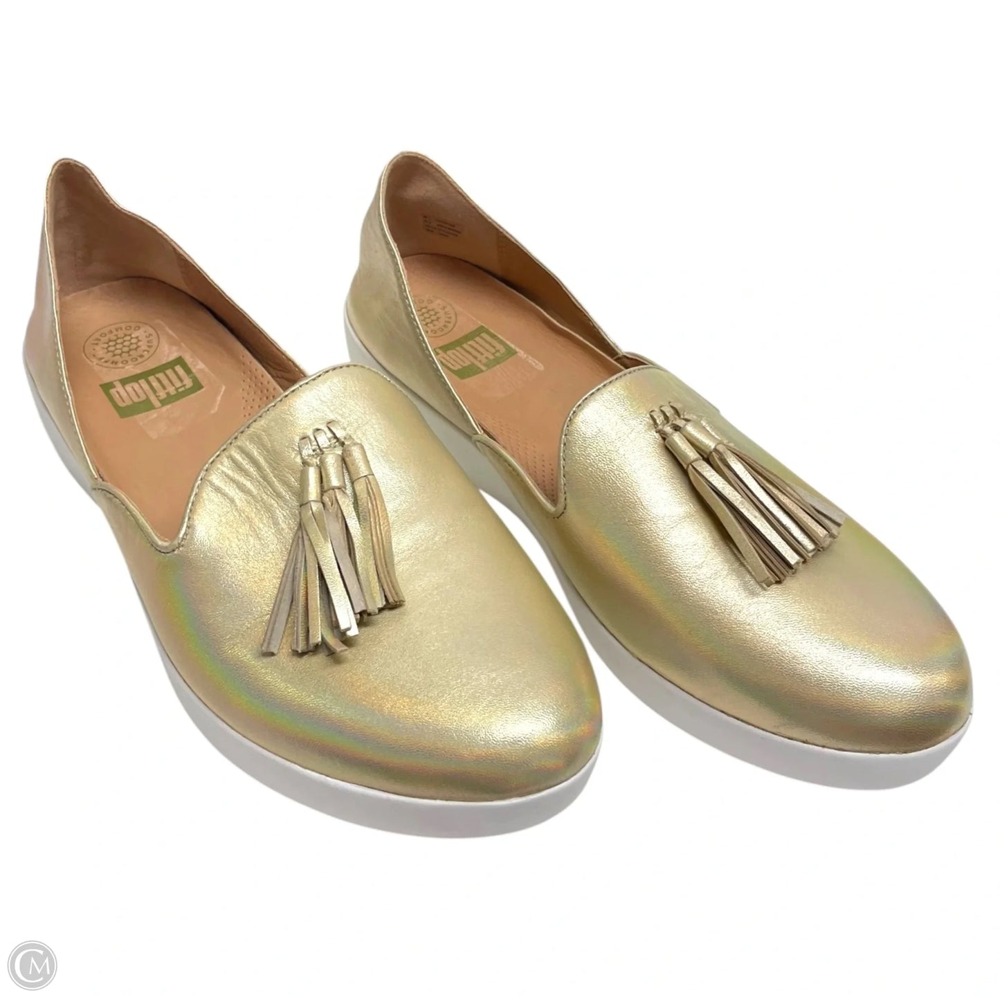 Shoes Flats By Fitflop In Gold, Size: 9