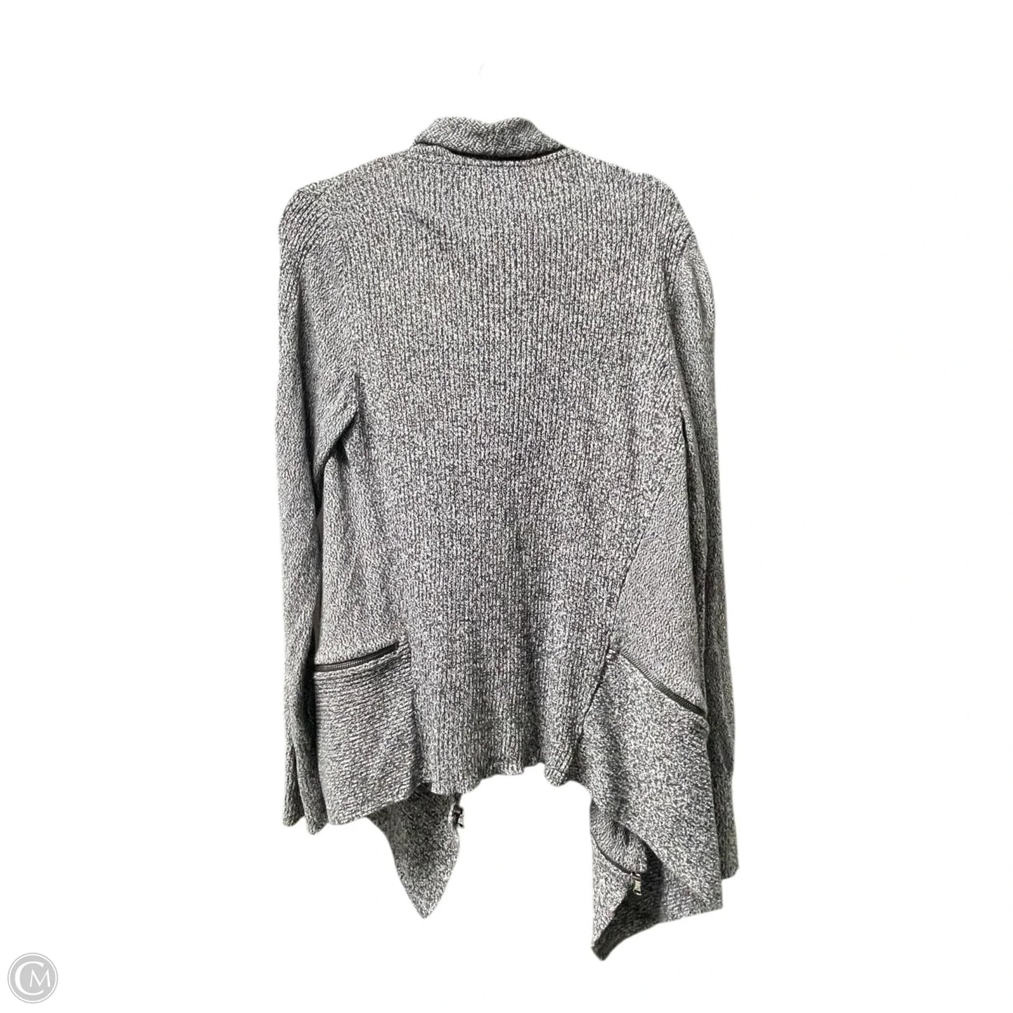 Sweater Cardigan By Kenneth Cole In Grey, Size: L