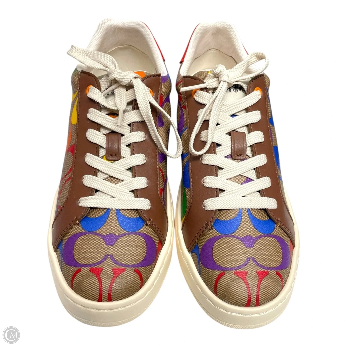 Shoes Designer By Coach In Rainbow Print, Size: 7.5
