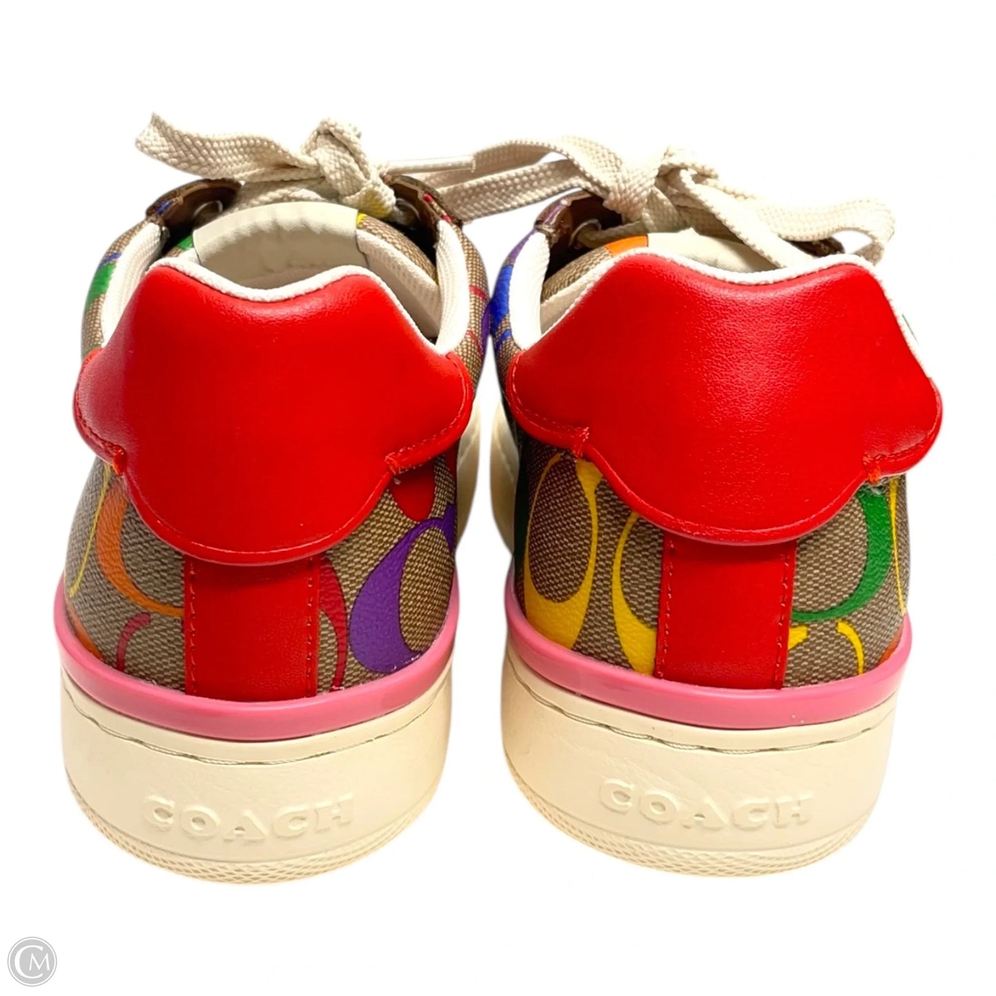Shoes Designer By Coach In Rainbow Print, Size: 7.5
