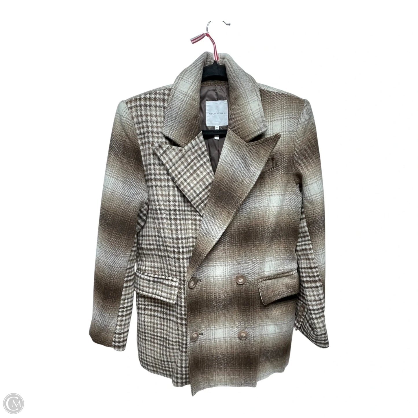 Blazer By Avec Les Filles In Plaid Pattern, Size: M