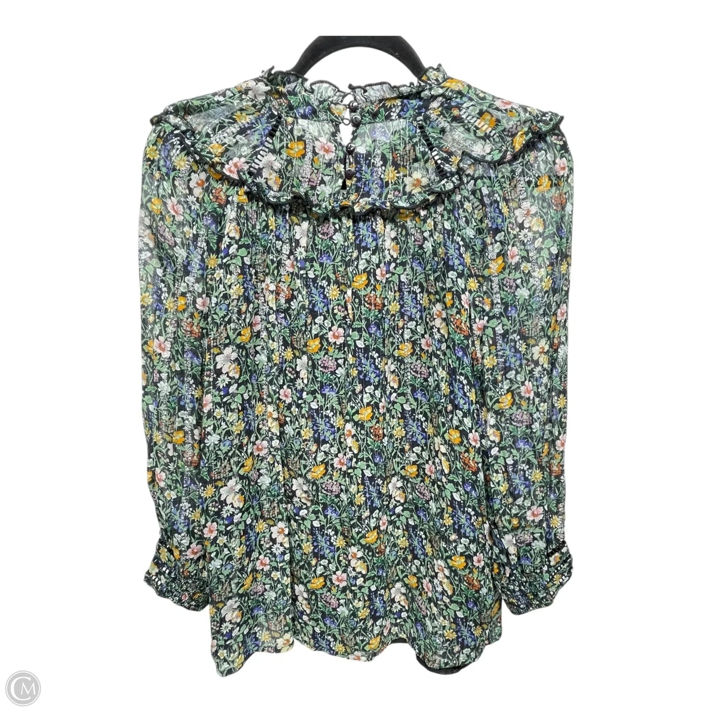 Blouse Long Sleeve By Ranna Gill In Floral Print, Size: Xs