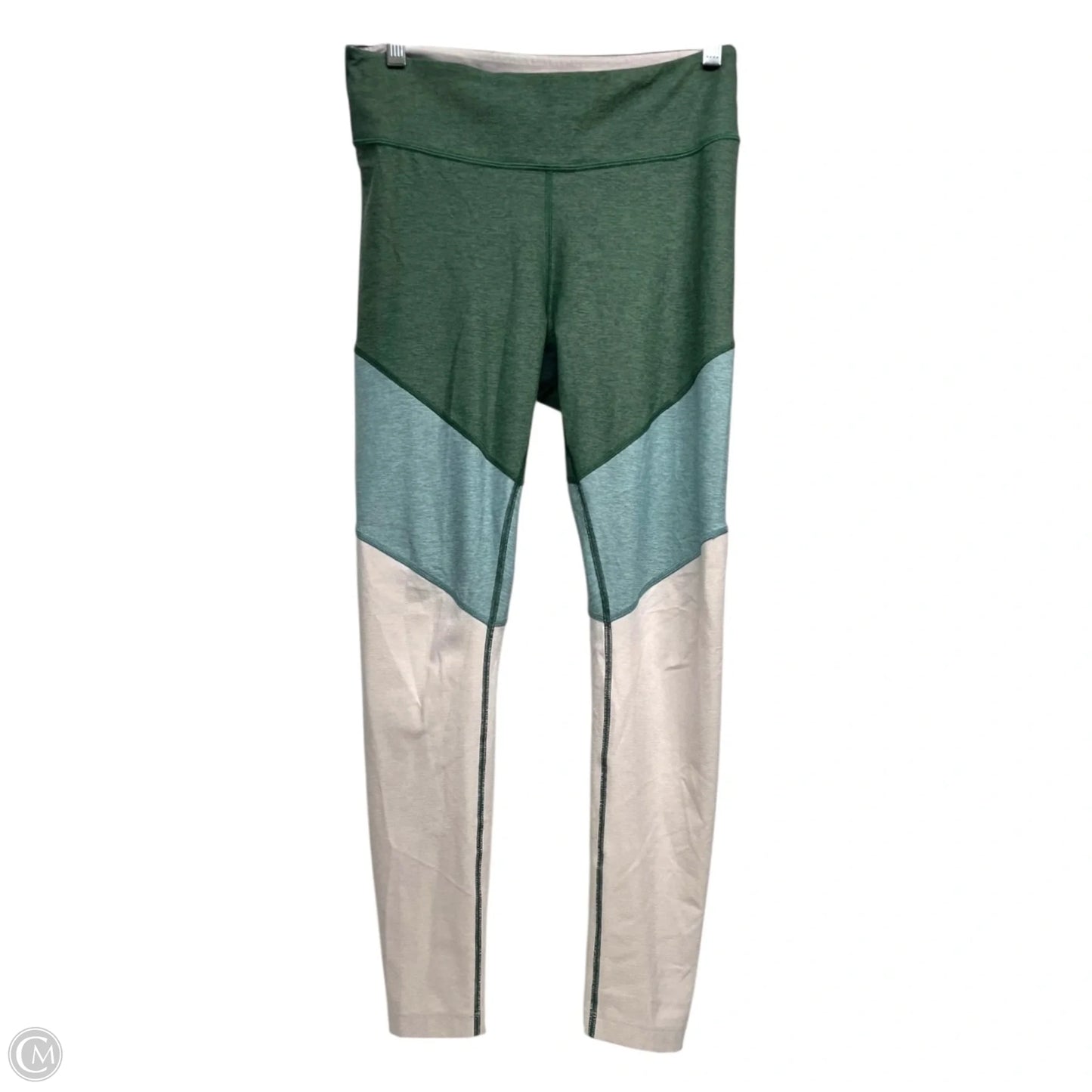 Athletic Leggings By Outdoor Voices In Green & Grey, Size: M