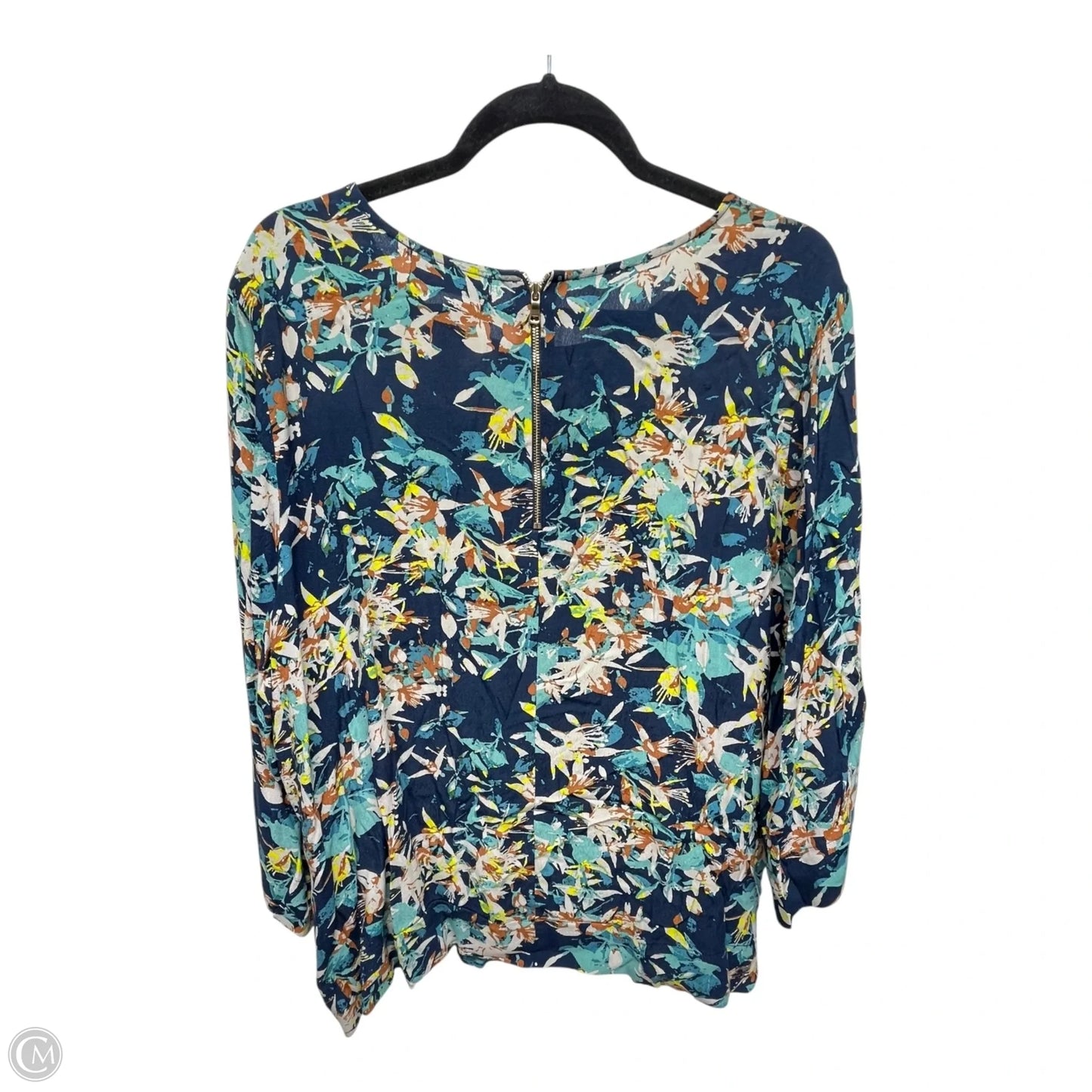 Blouse Long Sleeve By SAM & LAVI In Floral Print, Size: L