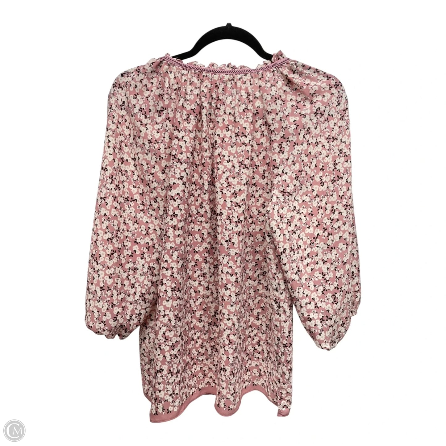 Top 3/4 Sleeve By Max Studio In Floral Print, Size: S