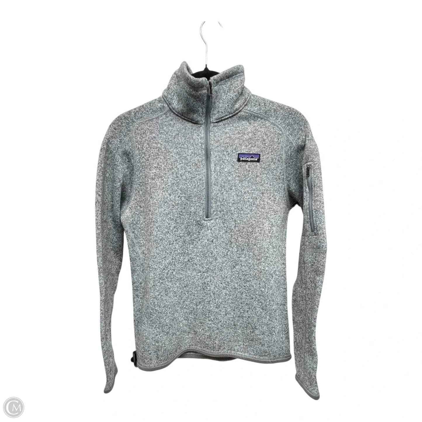 Sweatshirt Collar By Patagonia In Grey, Size: S