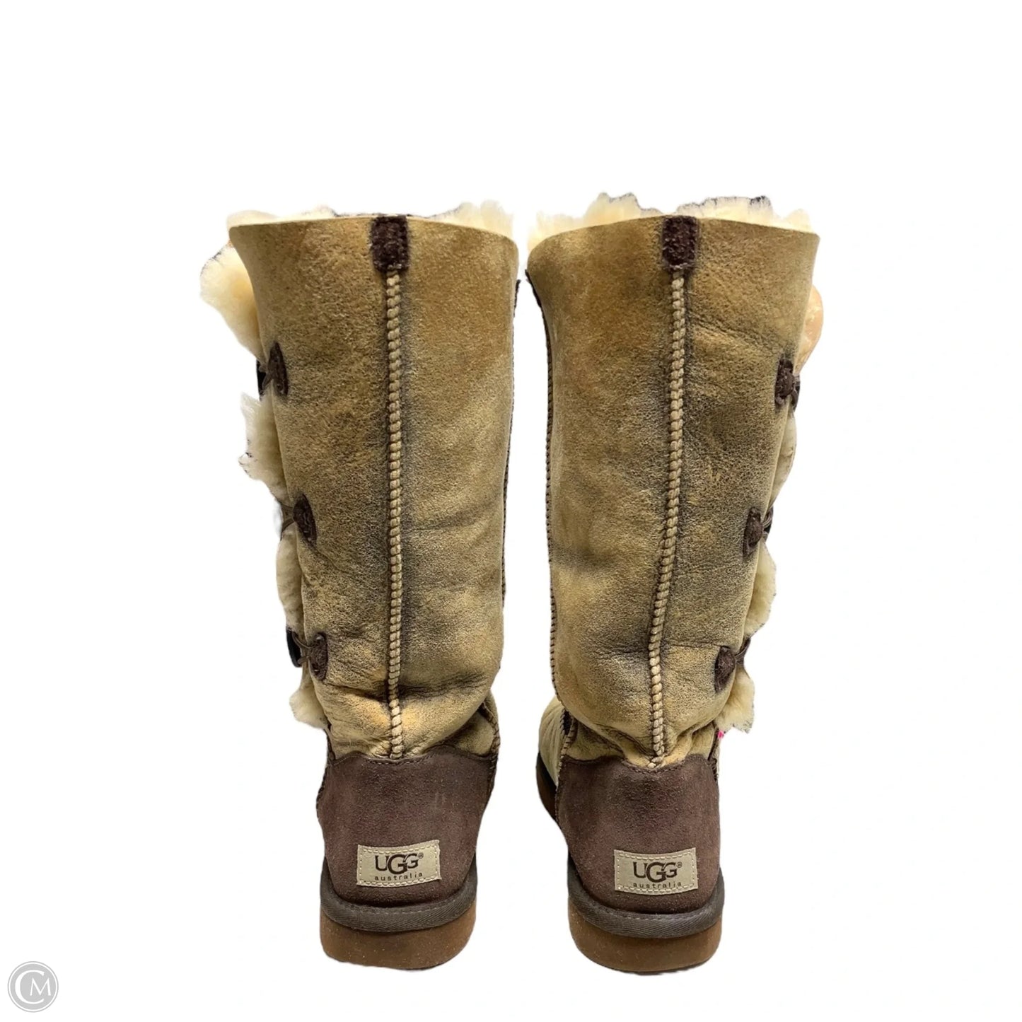 Boots Designer By Ugg In Brown & Tan, Size: 9