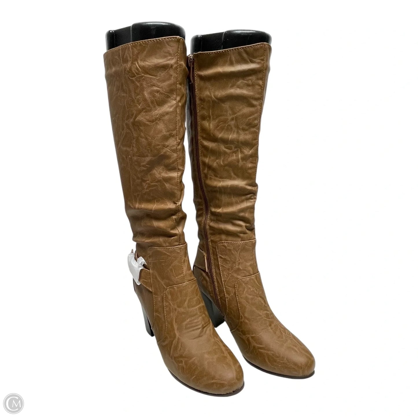 Boots Mid-calf Heels By Journee In Brown, Size: 7