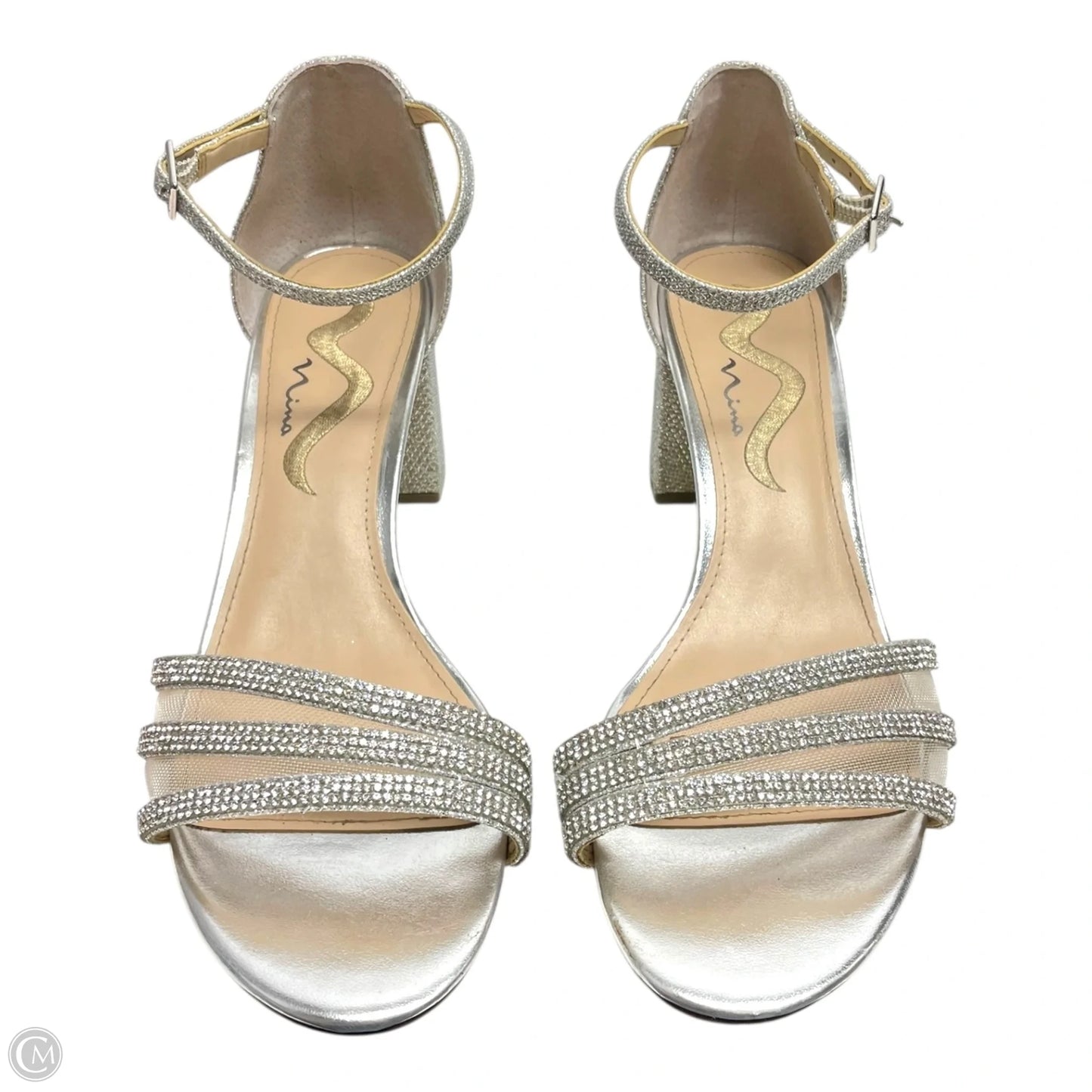 Shoes Heels Block By Nine And Company In Silver, Size: 8.5